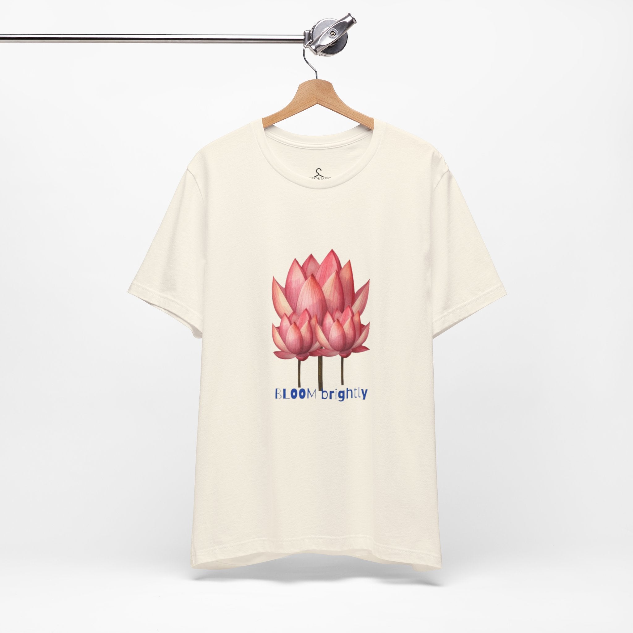 Bloom Brightly Flower T-Shirt – Positive Growth Aesthetic Graphic Tee (Unisex)
