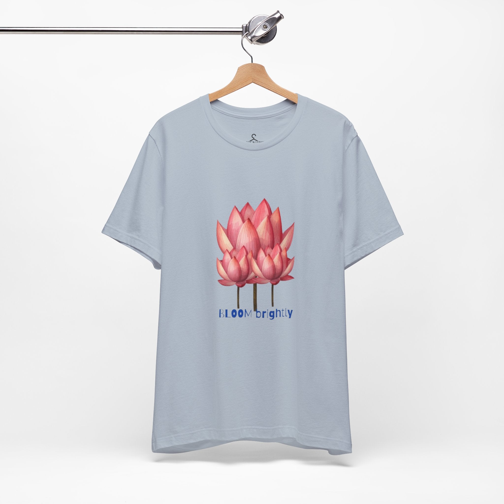 Bloom Brightly Flower T-Shirt – Positive Growth Aesthetic Graphic Tee (Unisex)
