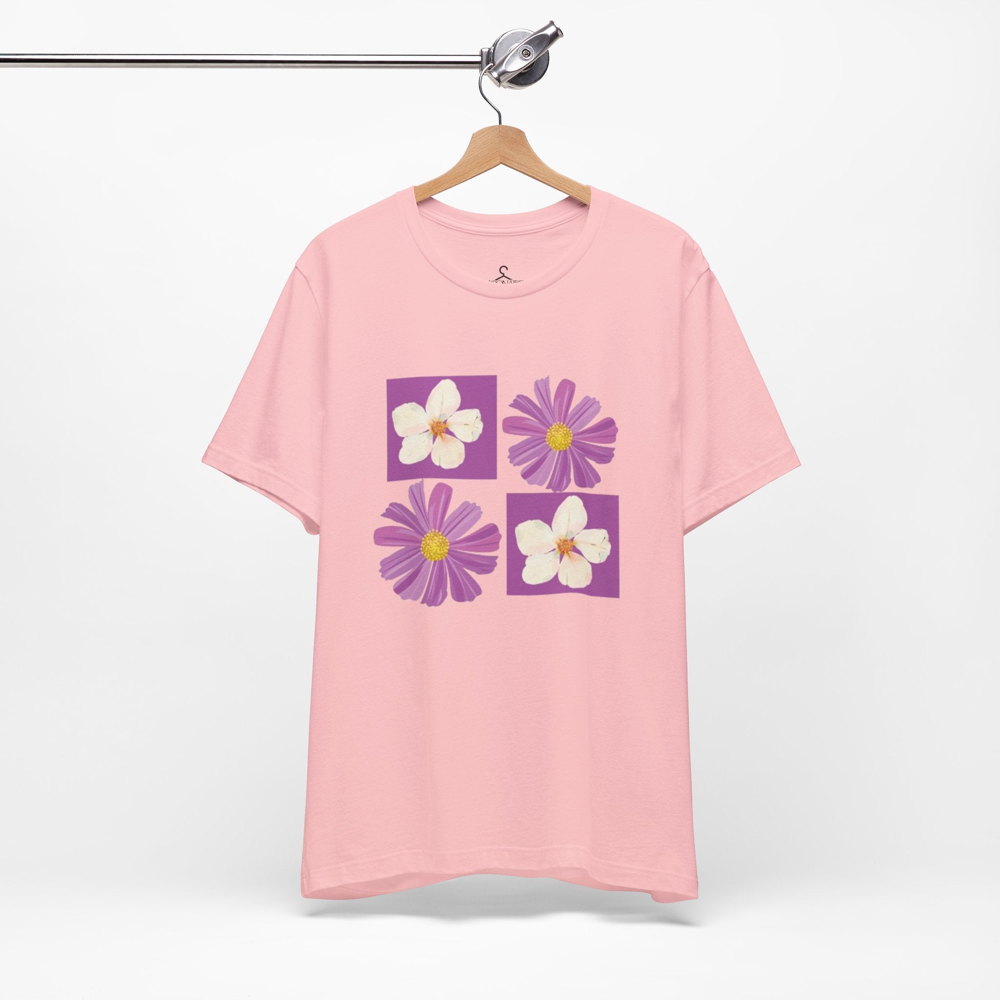 Floral Aesthetic T-Shirt – Blooming Flowers Minimal Graphic Tee (Unisex)