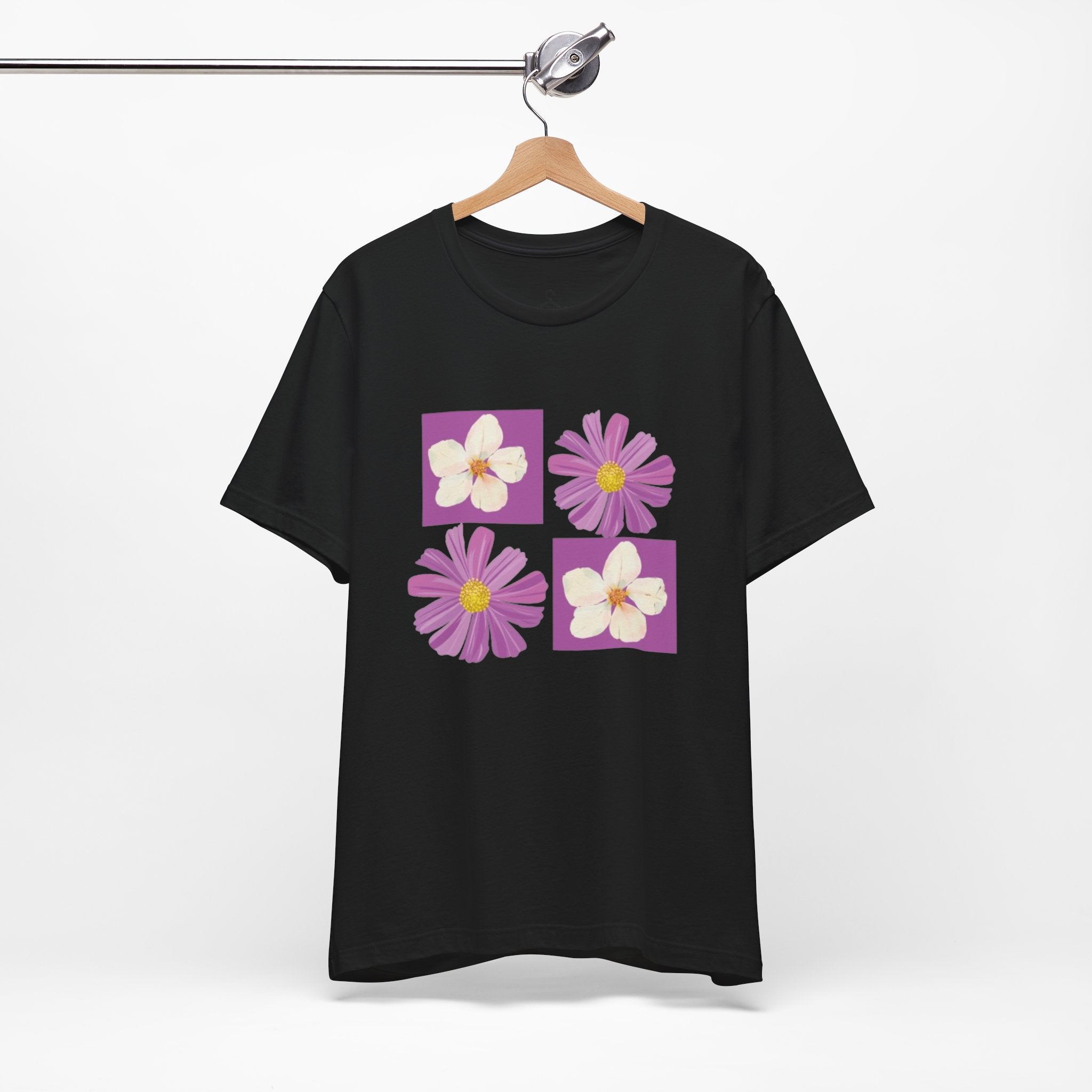 Floral Aesthetic T-Shirt – Blooming Flowers Minimal Graphic Tee (Unisex)