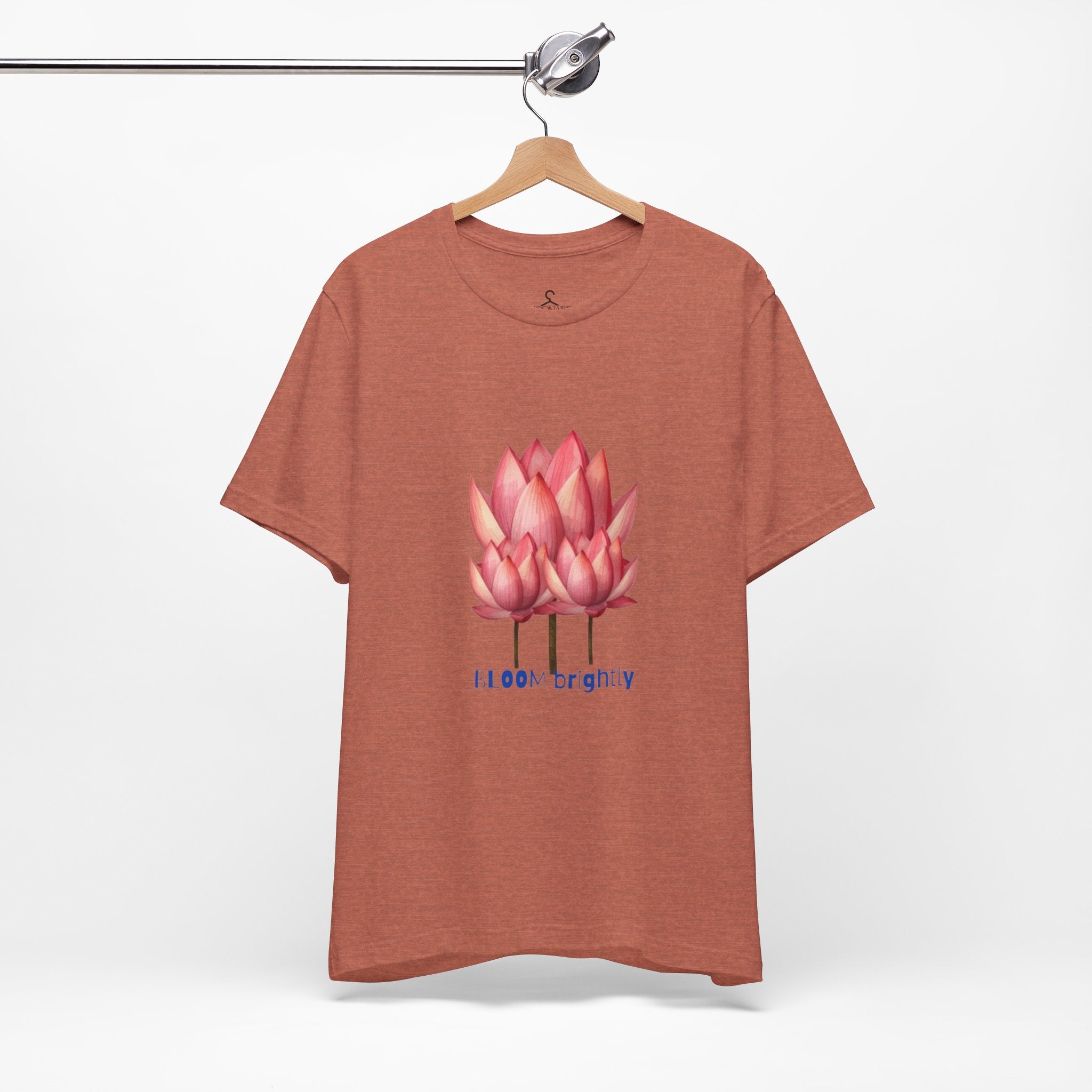 Bloom Brightly Flower T-Shirt – Positive Growth Aesthetic Graphic Tee (Unisex)