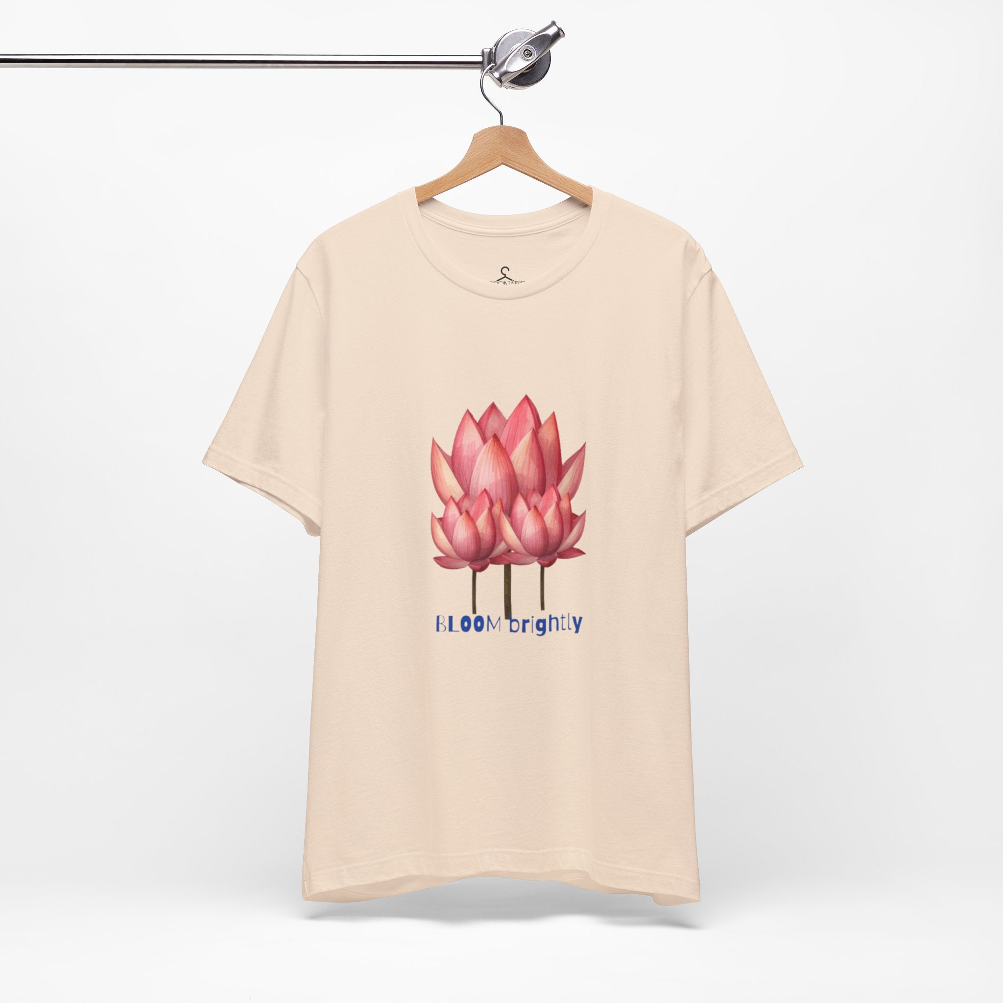 Bloom Brightly Flower T-Shirt – Positive Growth Aesthetic Graphic Tee (Unisex)