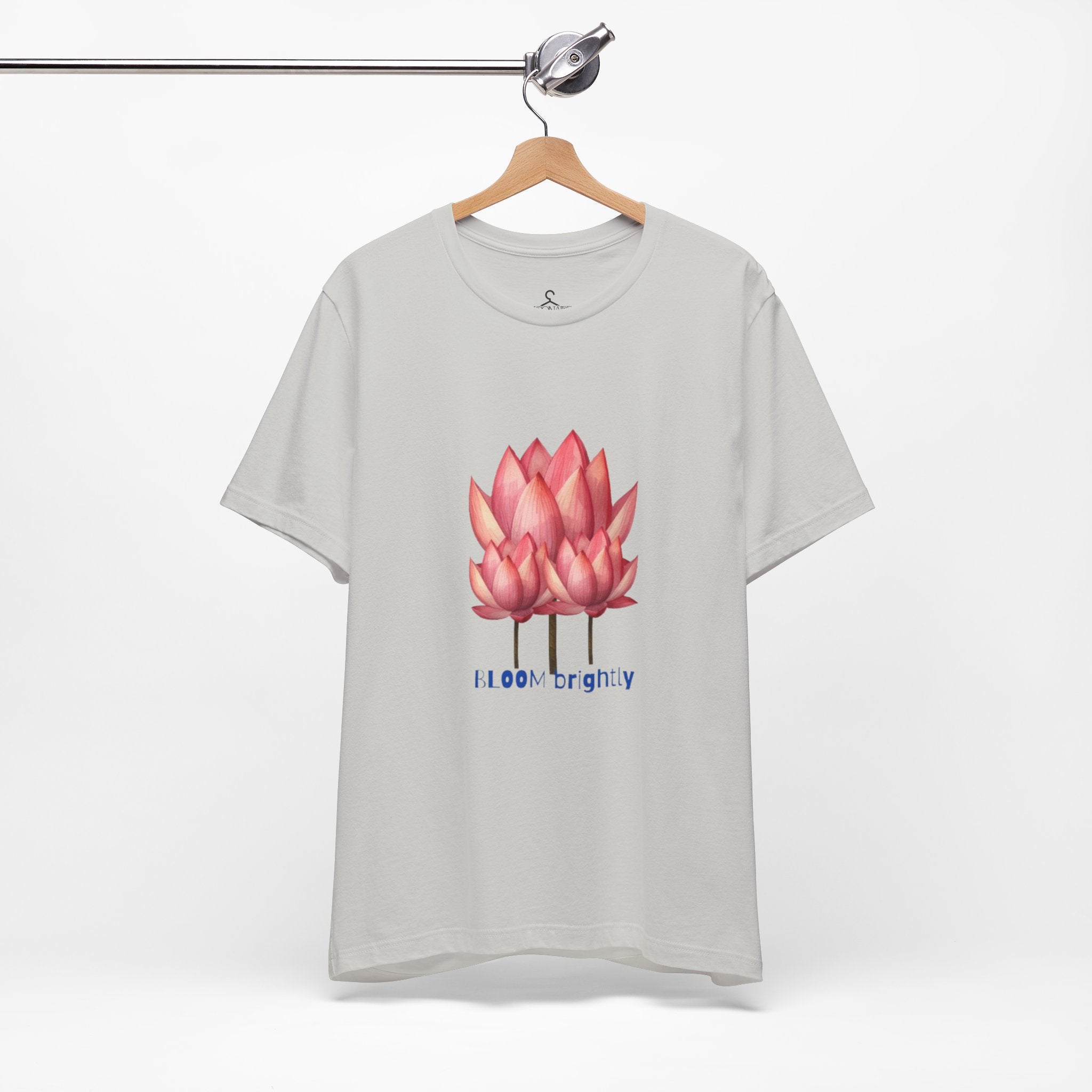 Bloom Brightly Flower T-Shirt – Positive Growth Aesthetic Graphic Tee (Unisex)