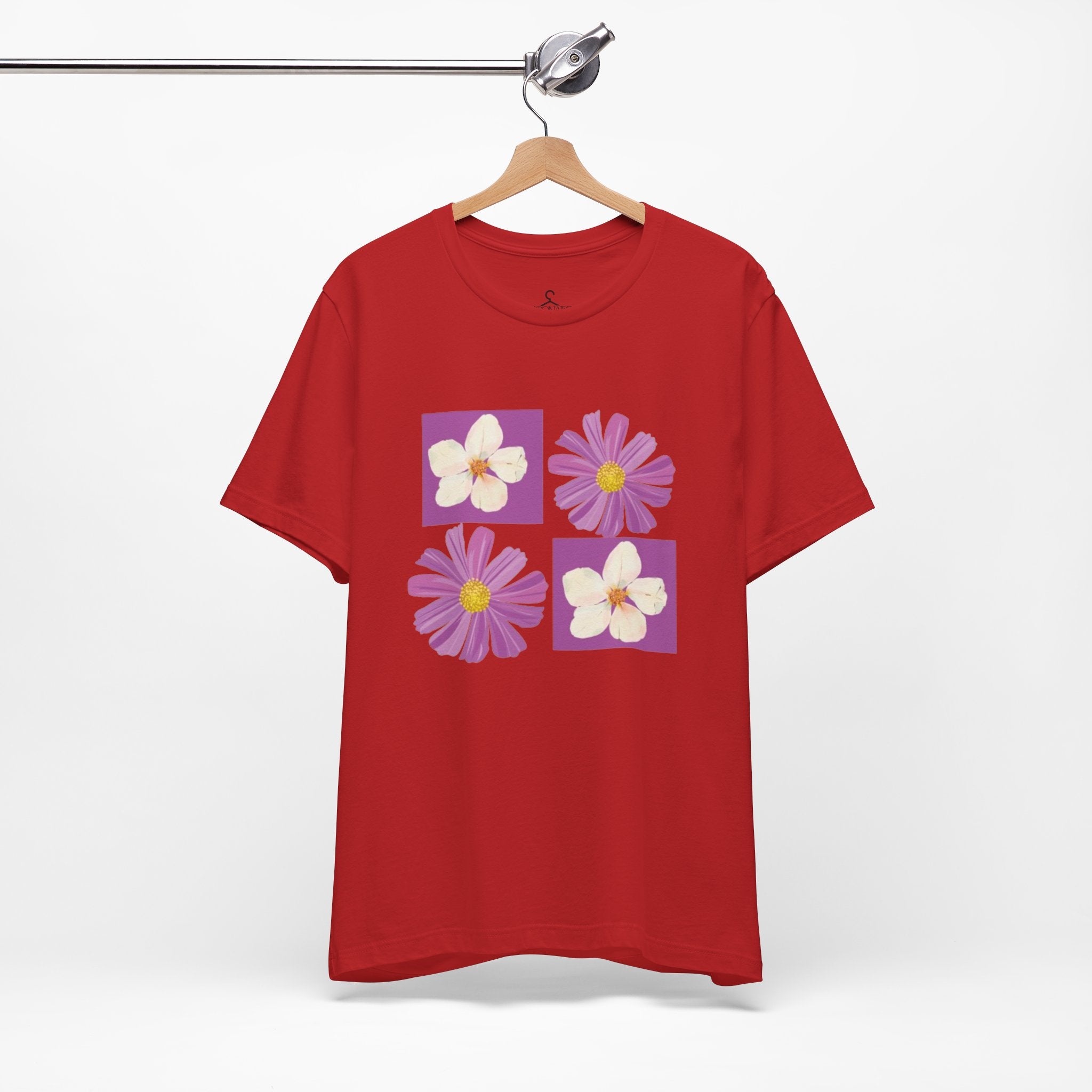 Floral Aesthetic T-Shirt – Blooming Flowers Minimal Graphic Tee (Unisex)