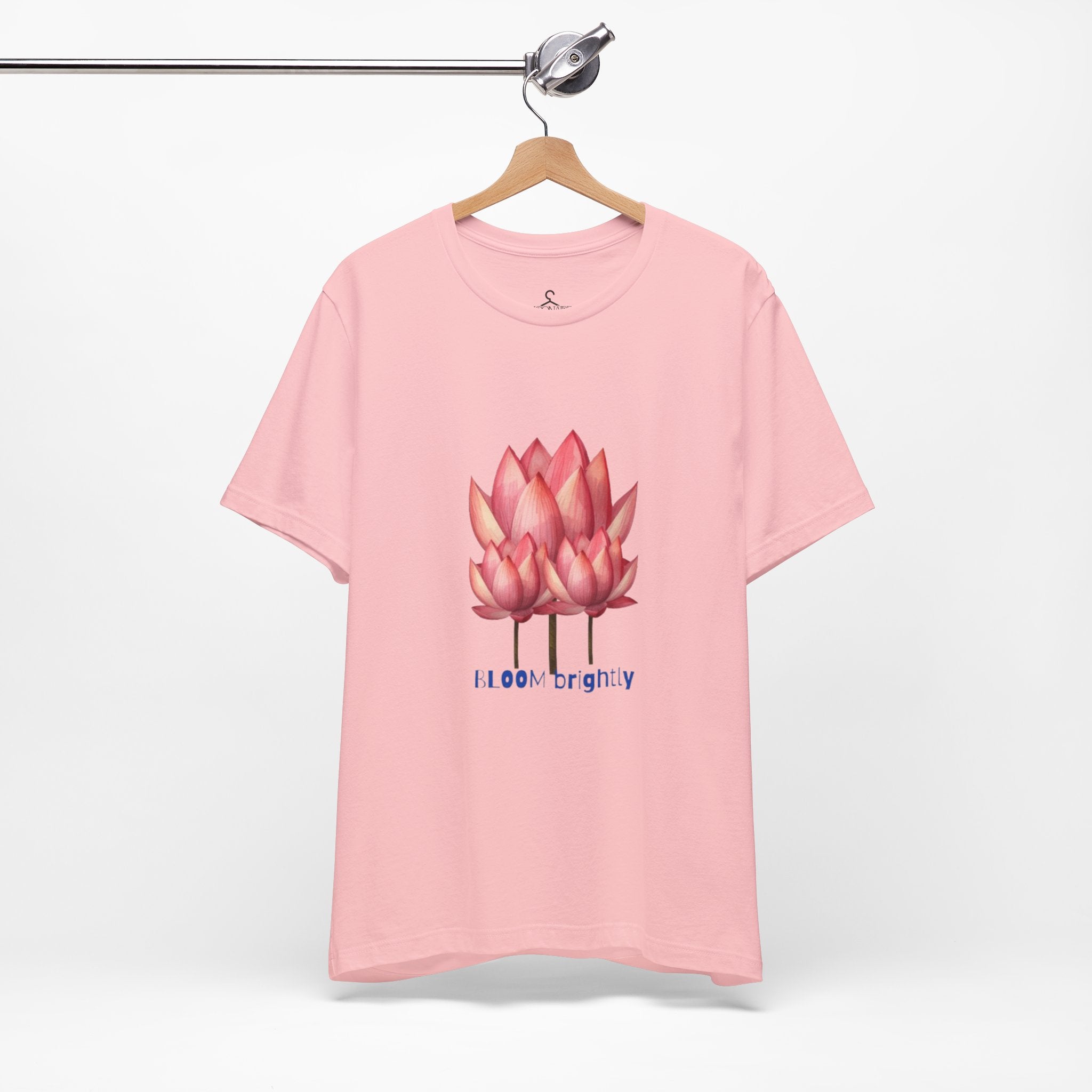 Bloom Brightly Flower T-Shirt – Positive Growth Aesthetic Graphic Tee (Unisex)