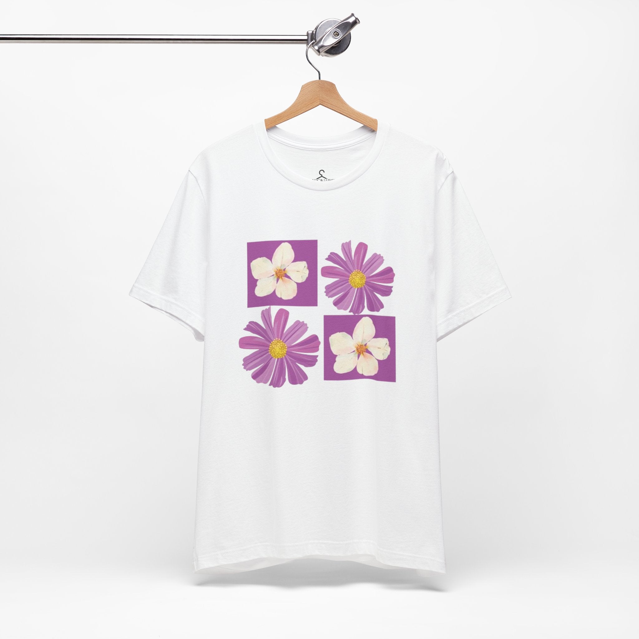 Floral Aesthetic T-Shirt – Blooming Flowers Minimal Graphic Tee (Unisex)