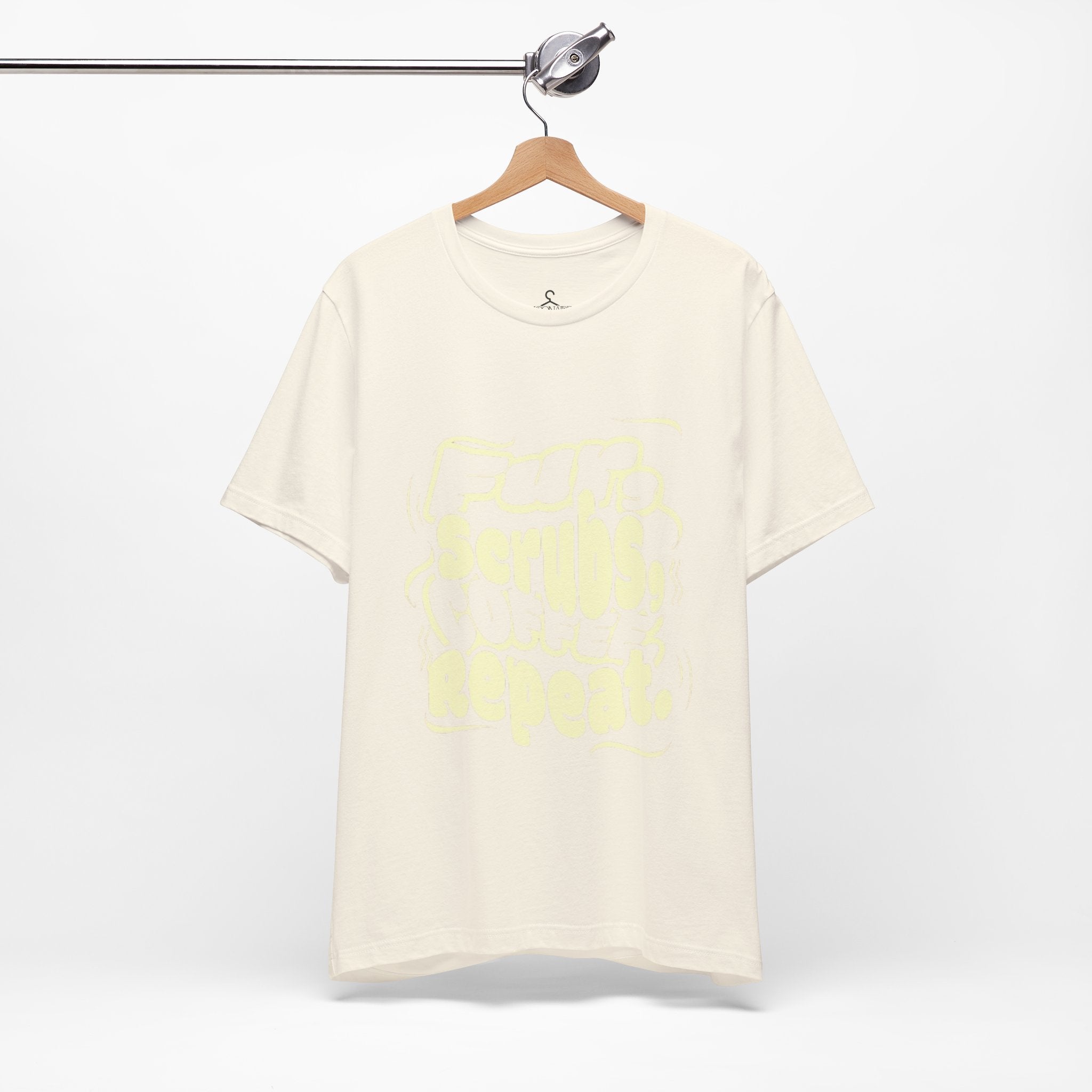 Fur Scrub Coffee Repeat T-Shirt – Funny Nurse Pet Lover Tee