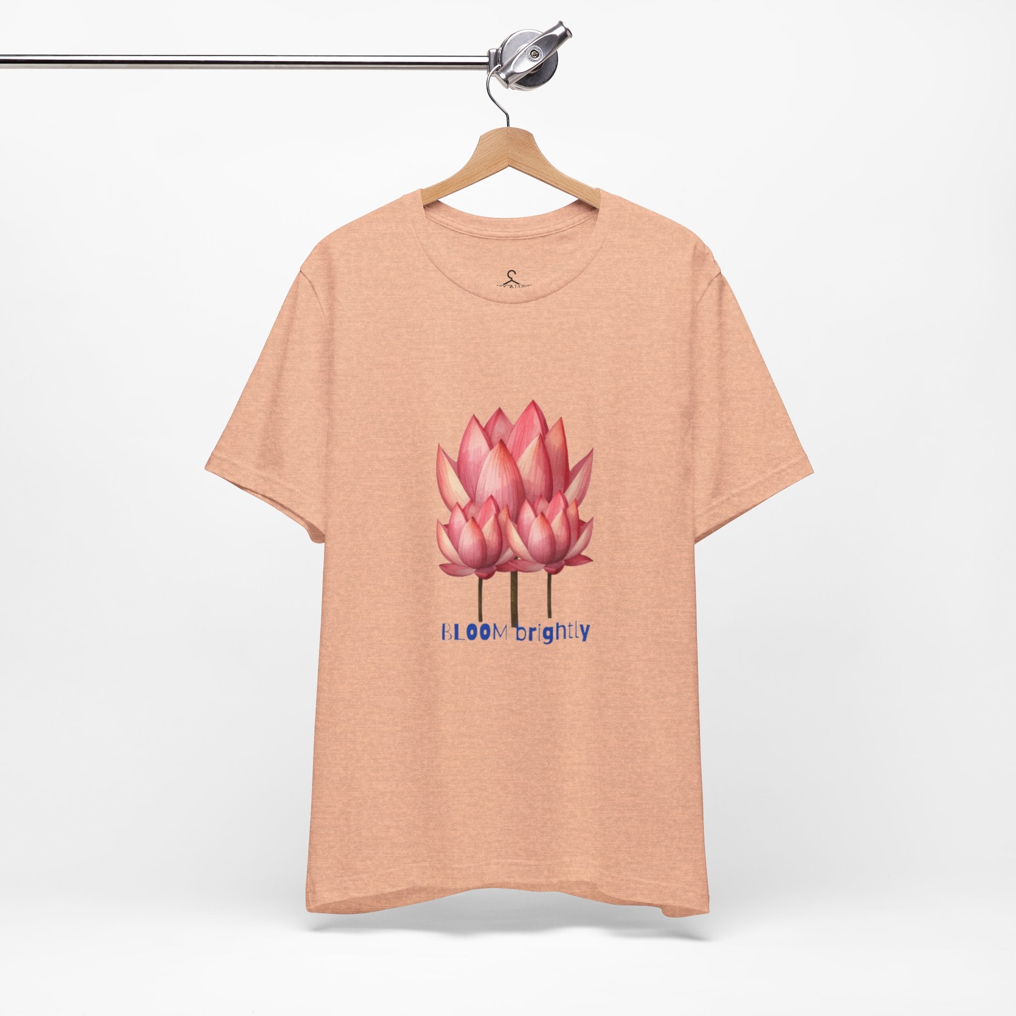 Bloom Brightly Flower T-Shirt – Positive Growth Aesthetic Graphic Tee (Unisex)