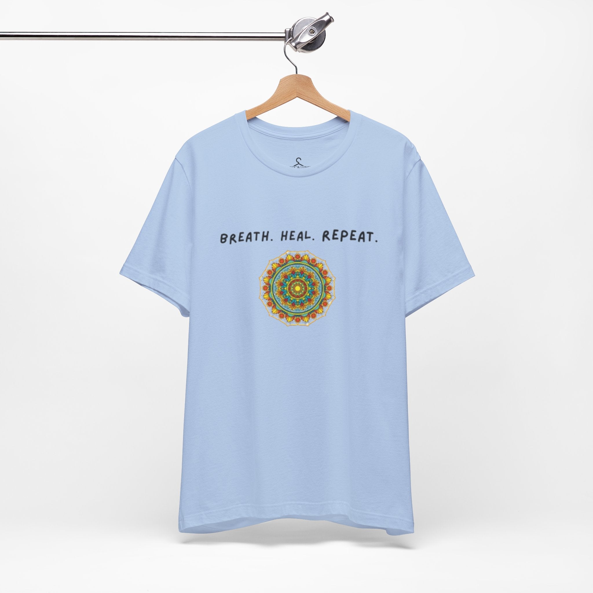Heal Breathe Repeat T-Shirt – Yoga Mindfulness Meditation Graphic Tee (Unisex)