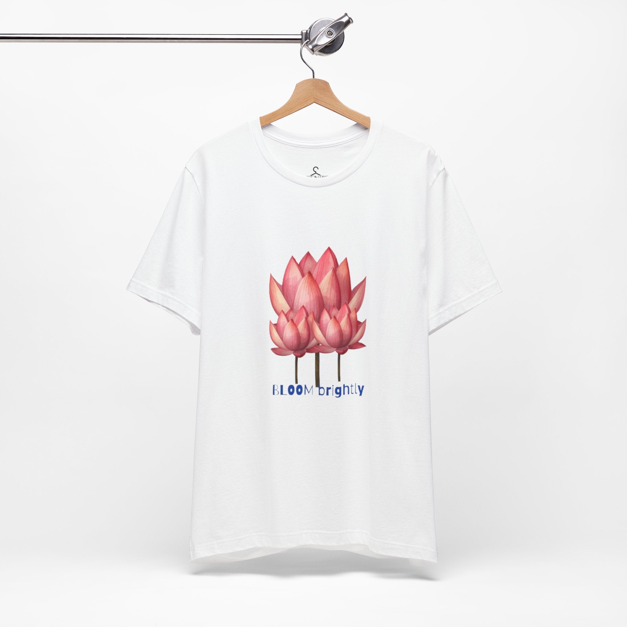 Bloom Brightly Flower T-Shirt – Positive Growth Aesthetic Graphic Tee (Unisex)