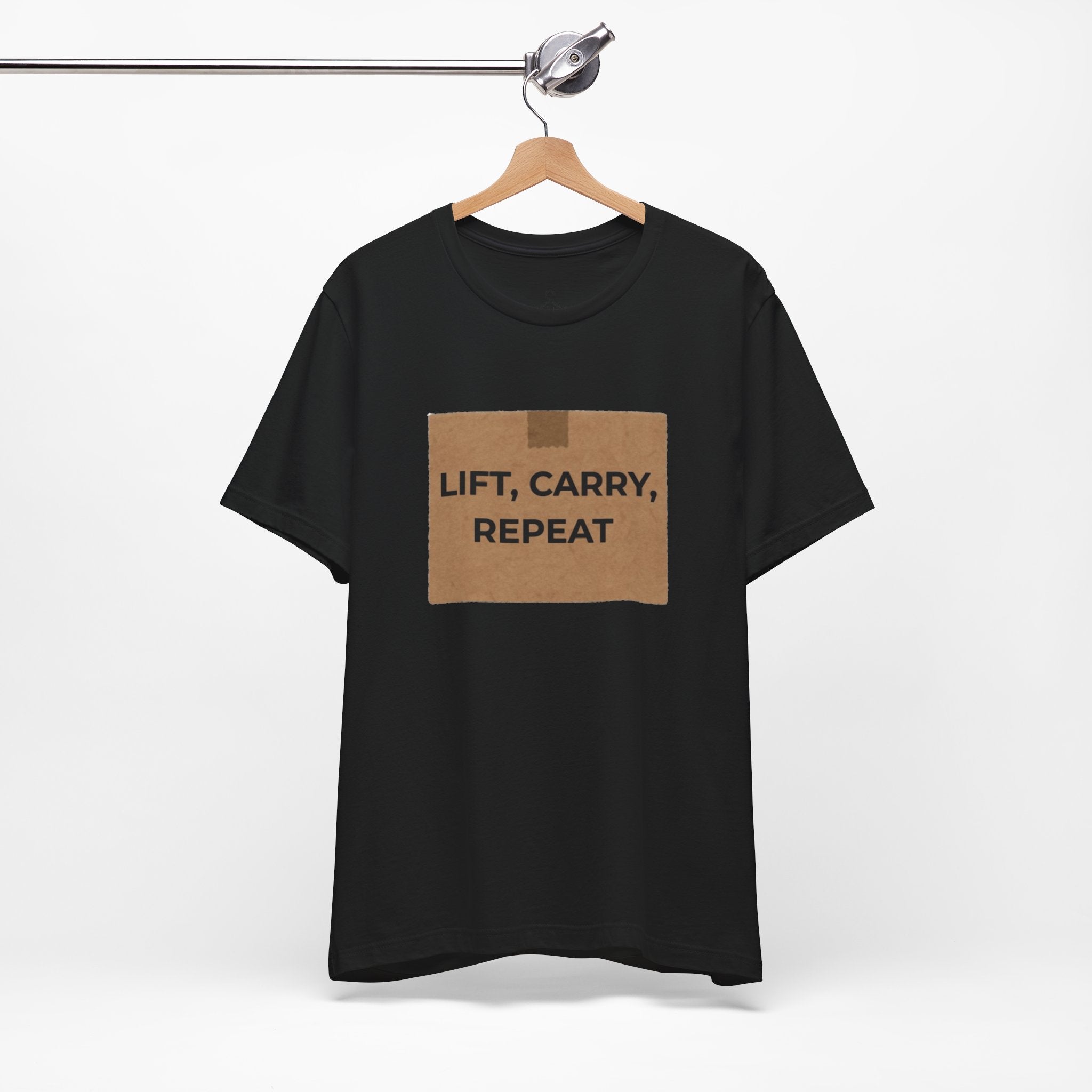 Lift Carry Repeat T-Shirt – Strength Training Fitness Graphic Tee (Unisex)