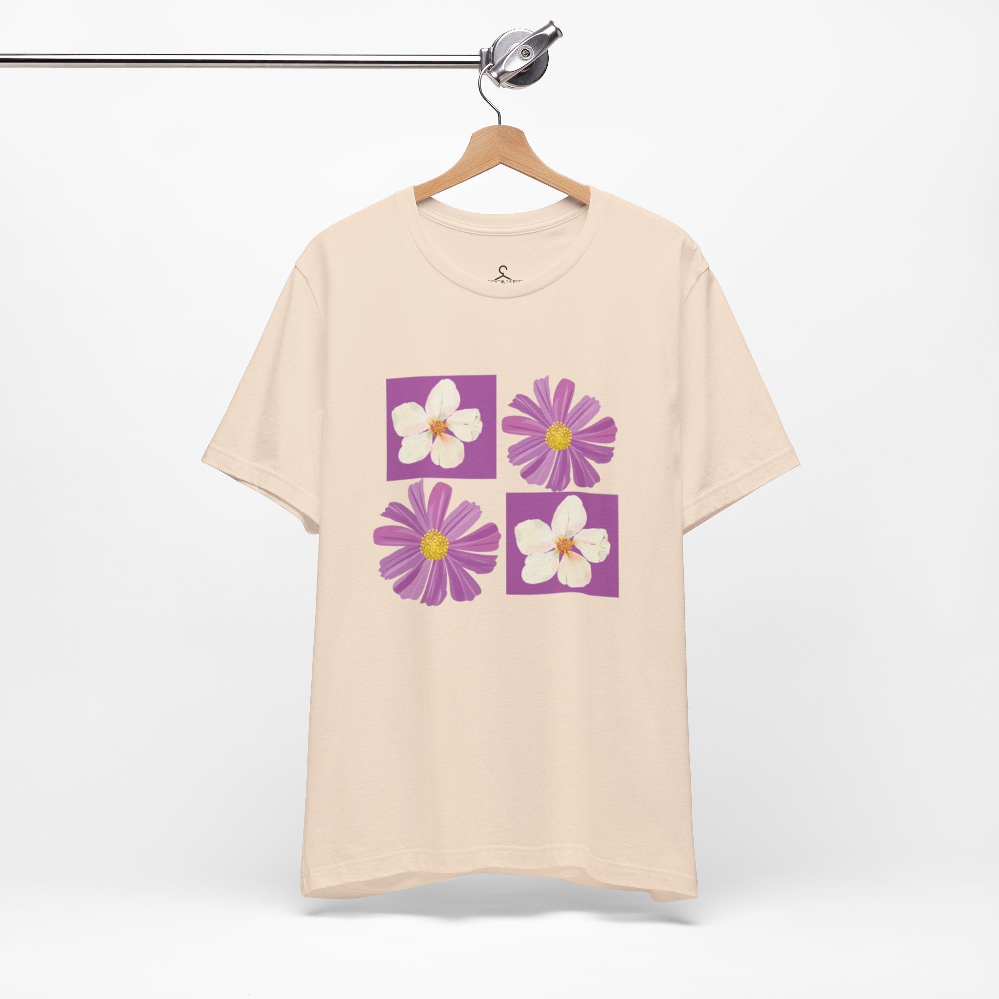 Floral Aesthetic T-Shirt – Blooming Flowers Minimal Graphic Tee (Unisex)