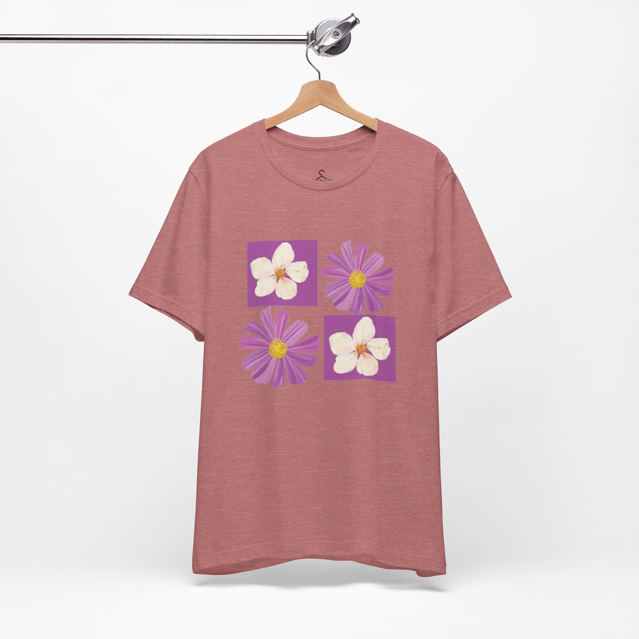 Floral Aesthetic T-Shirt – Blooming Flowers Minimal Graphic Tee (Unisex)
