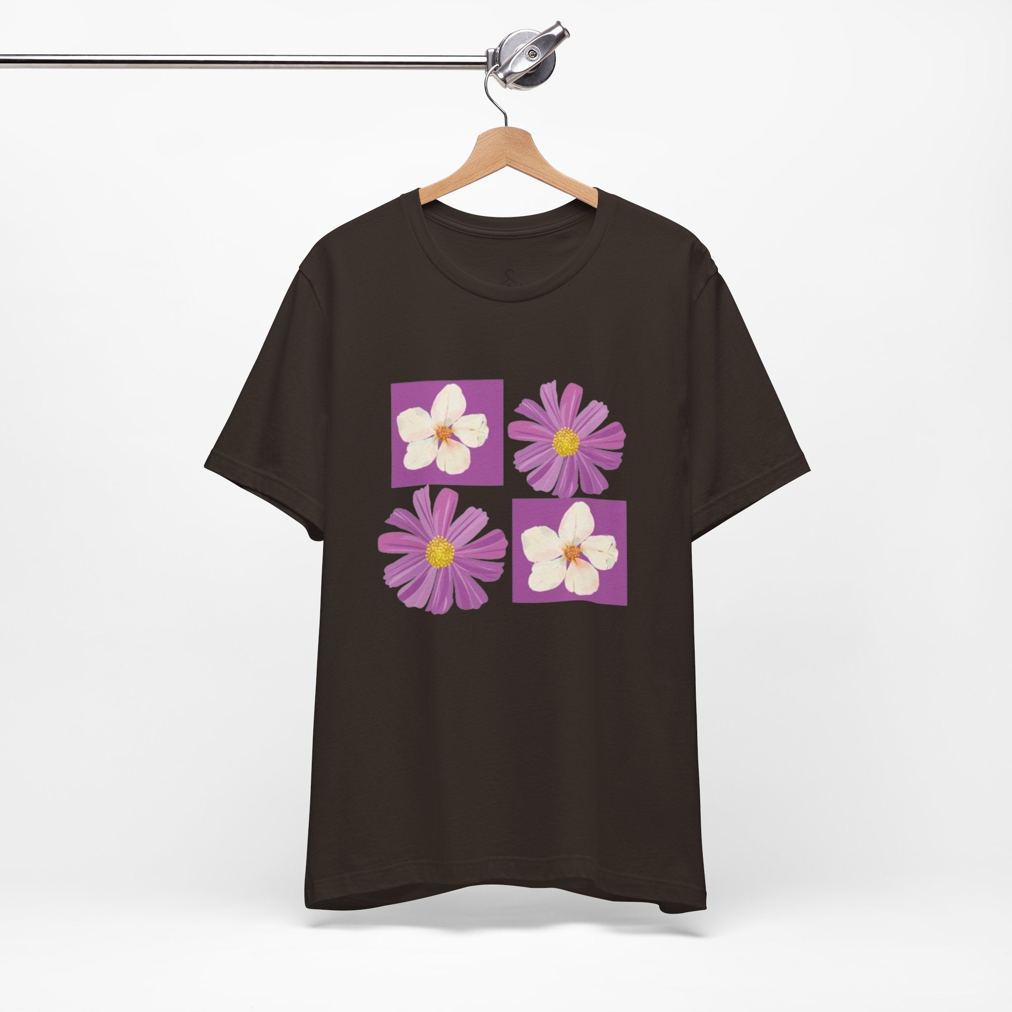 Floral Aesthetic T-Shirt – Blooming Flowers Minimal Graphic Tee (Unisex)