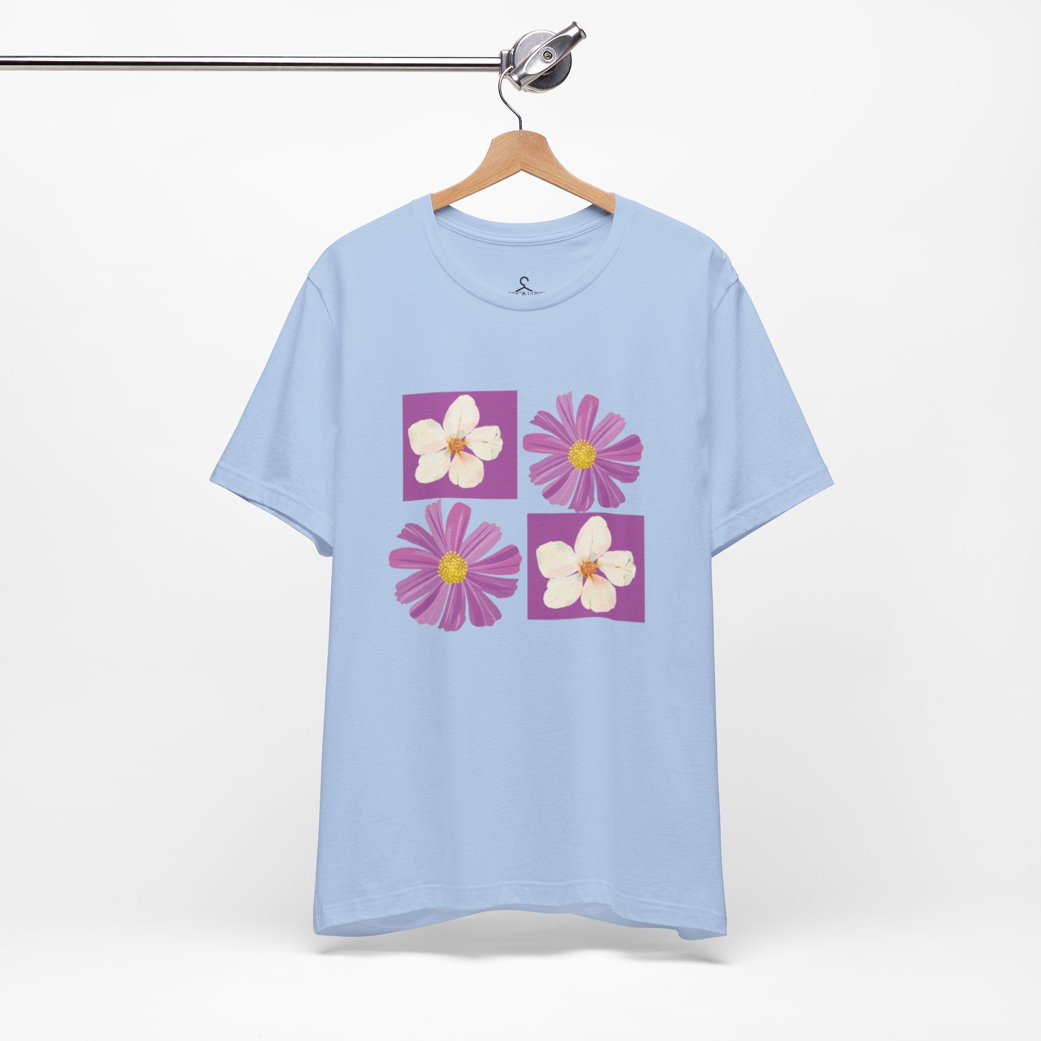 Floral Aesthetic T-Shirt – Blooming Flowers Minimal Graphic Tee (Unisex)