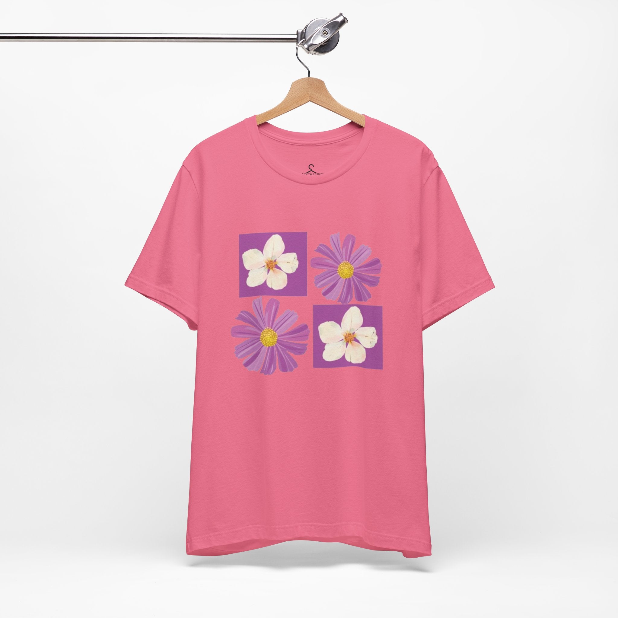 Floral Aesthetic T-Shirt – Blooming Flowers Minimal Graphic Tee (Unisex)