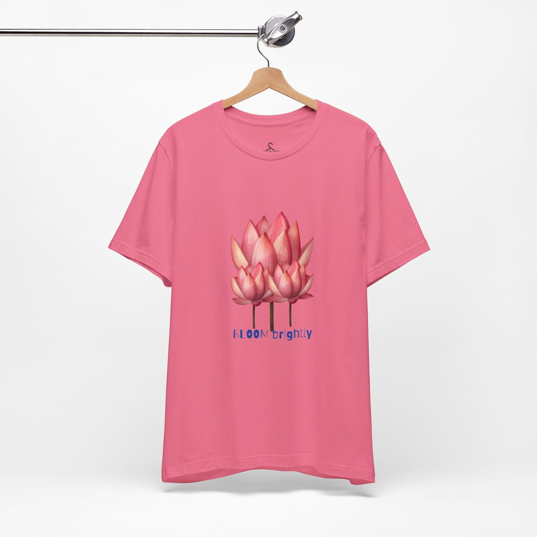 Bloom Brightly Flower T-Shirt – Positive Growth Aesthetic Graphic Tee (Unisex)
