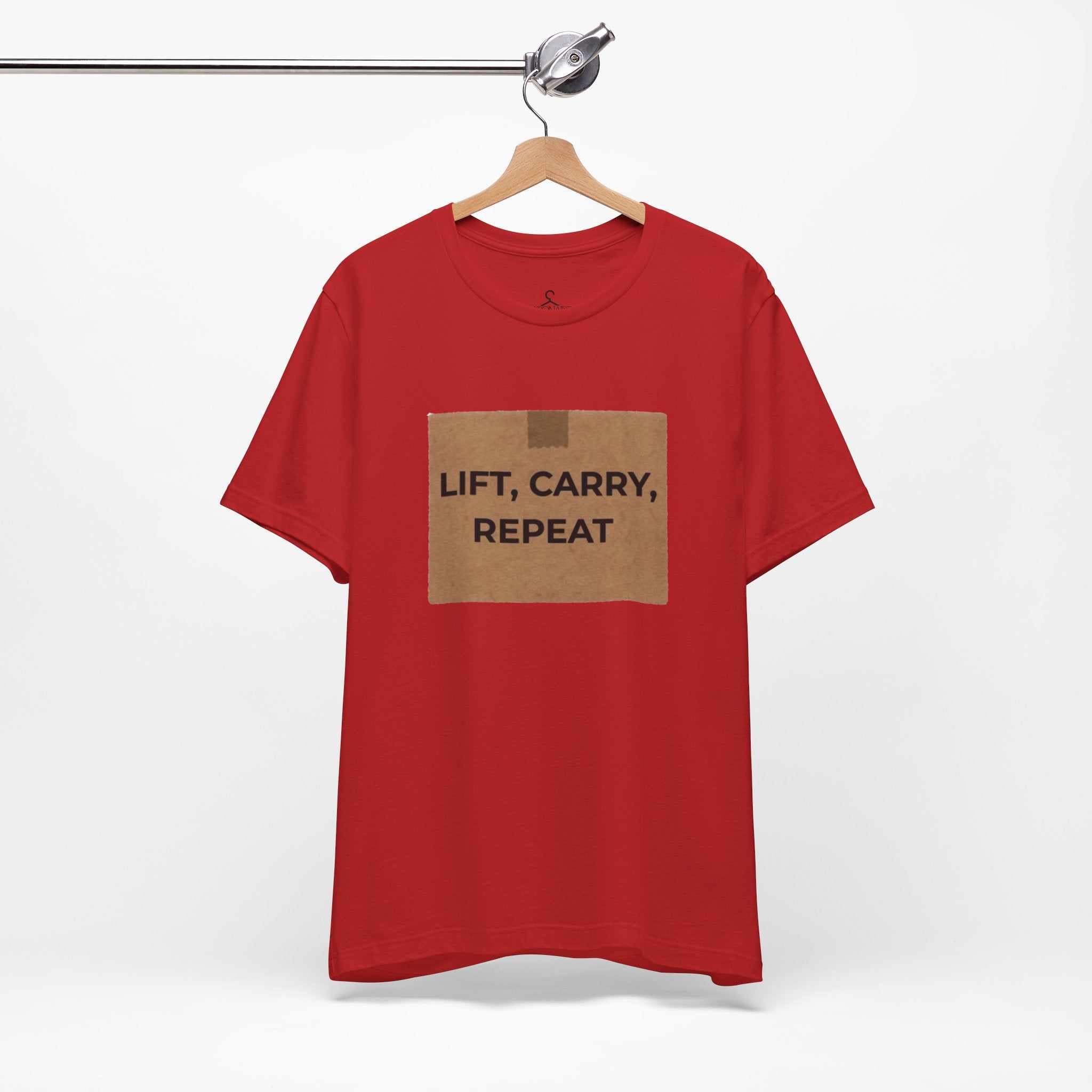 Lift Carry Repeat T-Shirt – Strength Training Fitness Graphic Tee (Unisex)