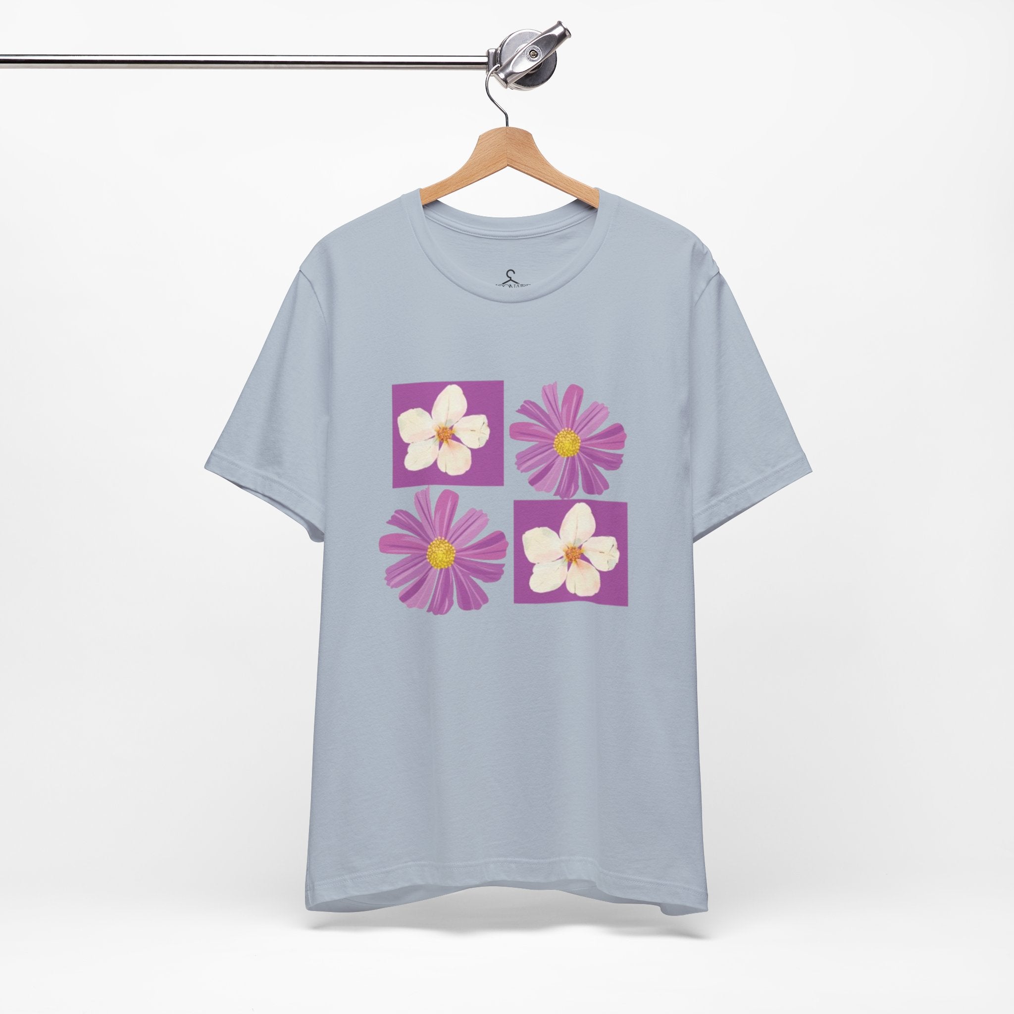 Floral Aesthetic T-Shirt – Blooming Flowers Minimal Graphic Tee (Unisex)