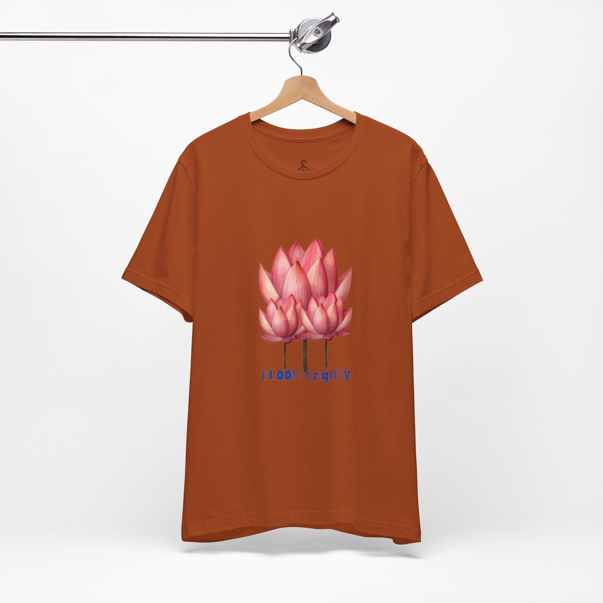 Bloom Brightly Flower T-Shirt – Positive Growth Aesthetic Graphic Tee (Unisex)