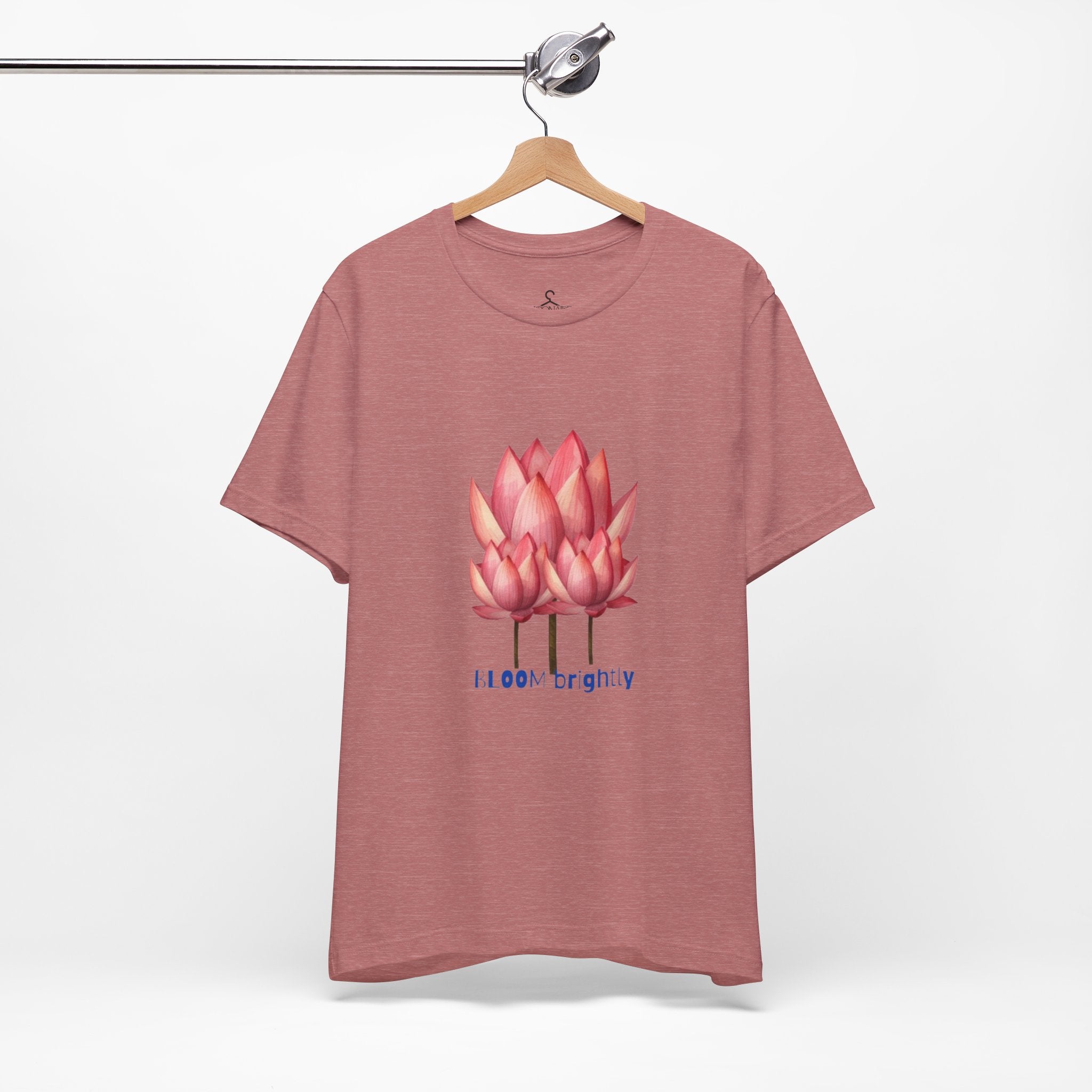 Bloom Brightly Flower T-Shirt – Positive Growth Aesthetic Graphic Tee (Unisex)