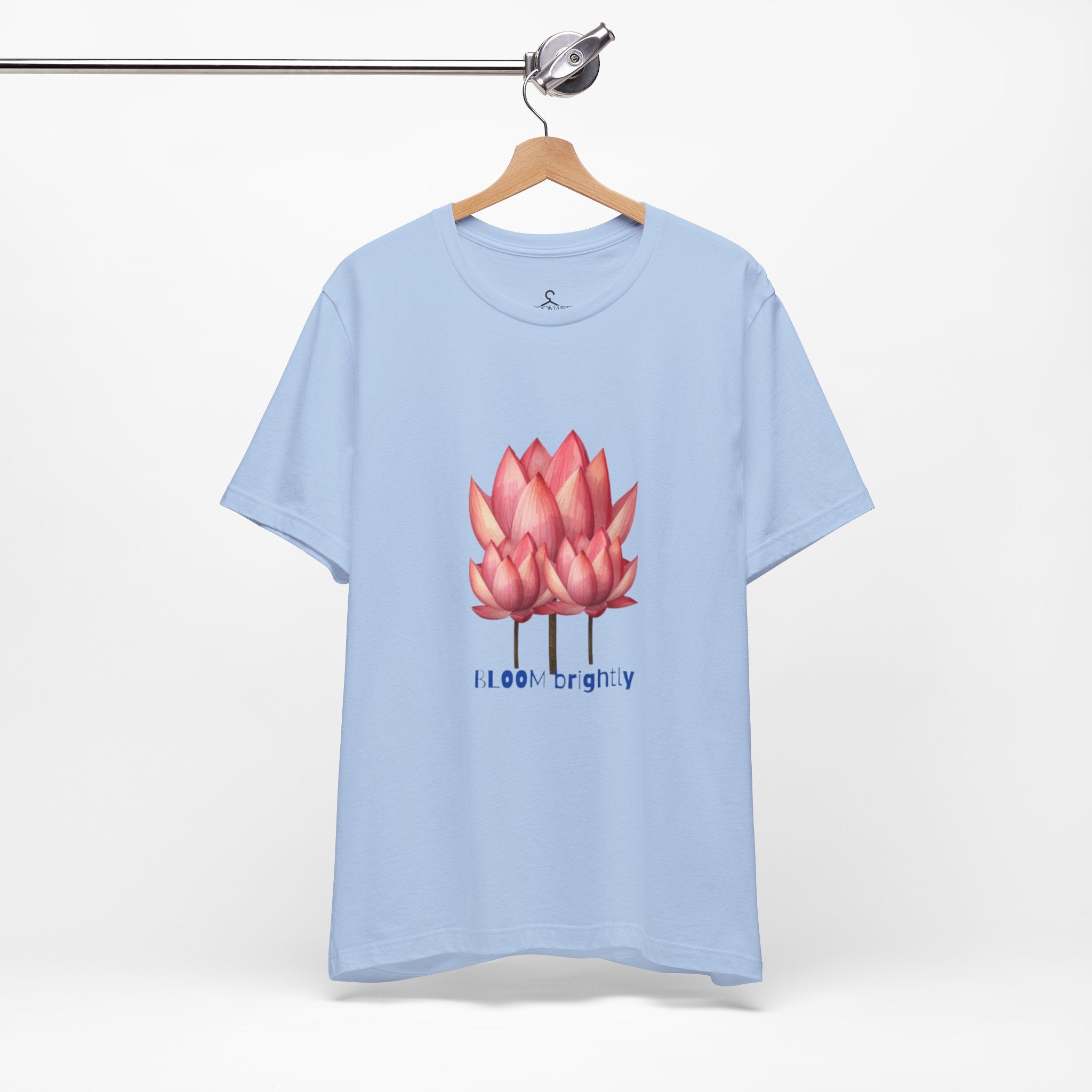 Bloom Brightly Flower T-Shirt – Positive Growth Aesthetic Graphic Tee (Unisex)