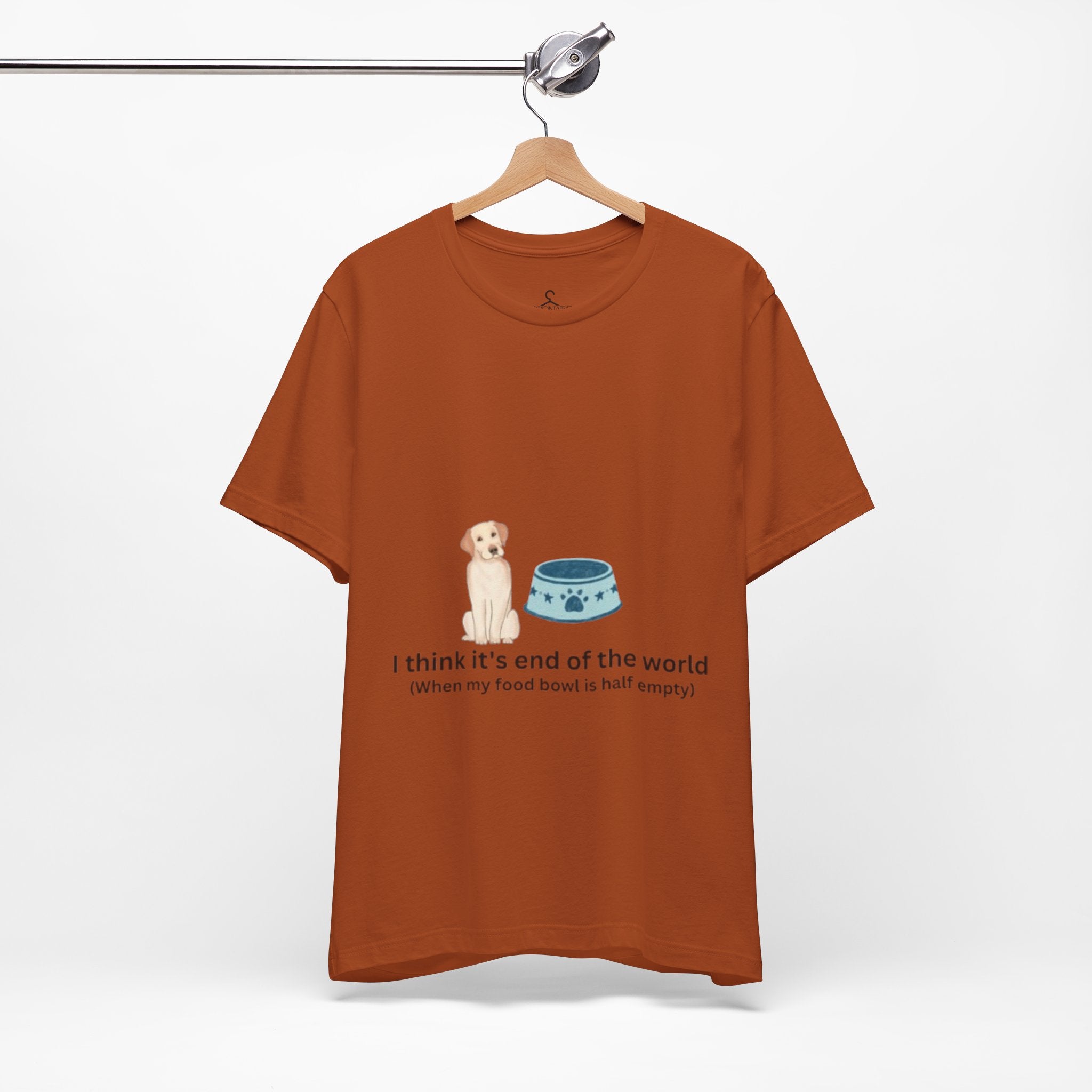 Funny Dog Food Bowl T-Shirt – End of the World Quote Tee for Dog Lovers