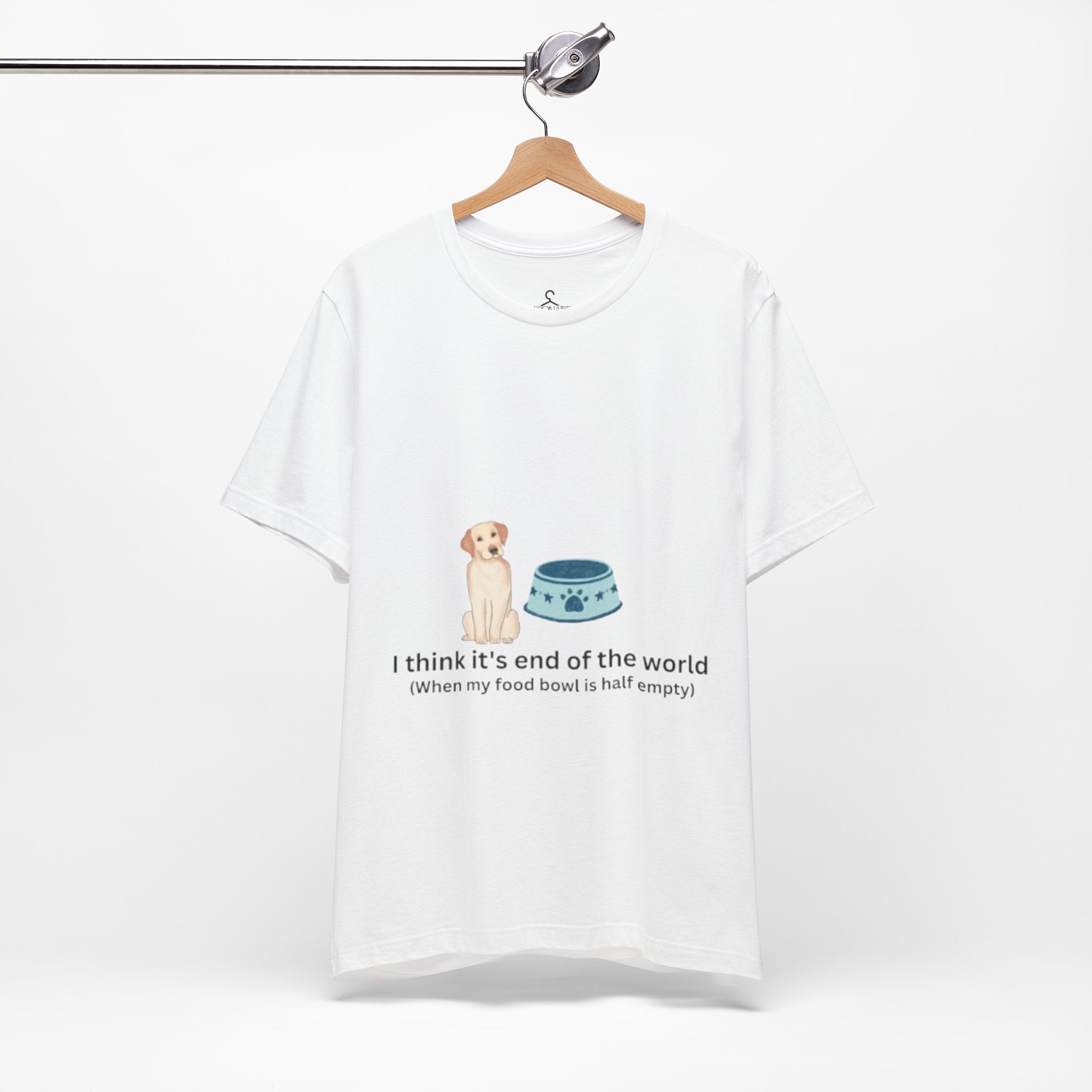 Funny Dog Food Bowl T-Shirt – End of the World Quote Tee for Dog Lovers