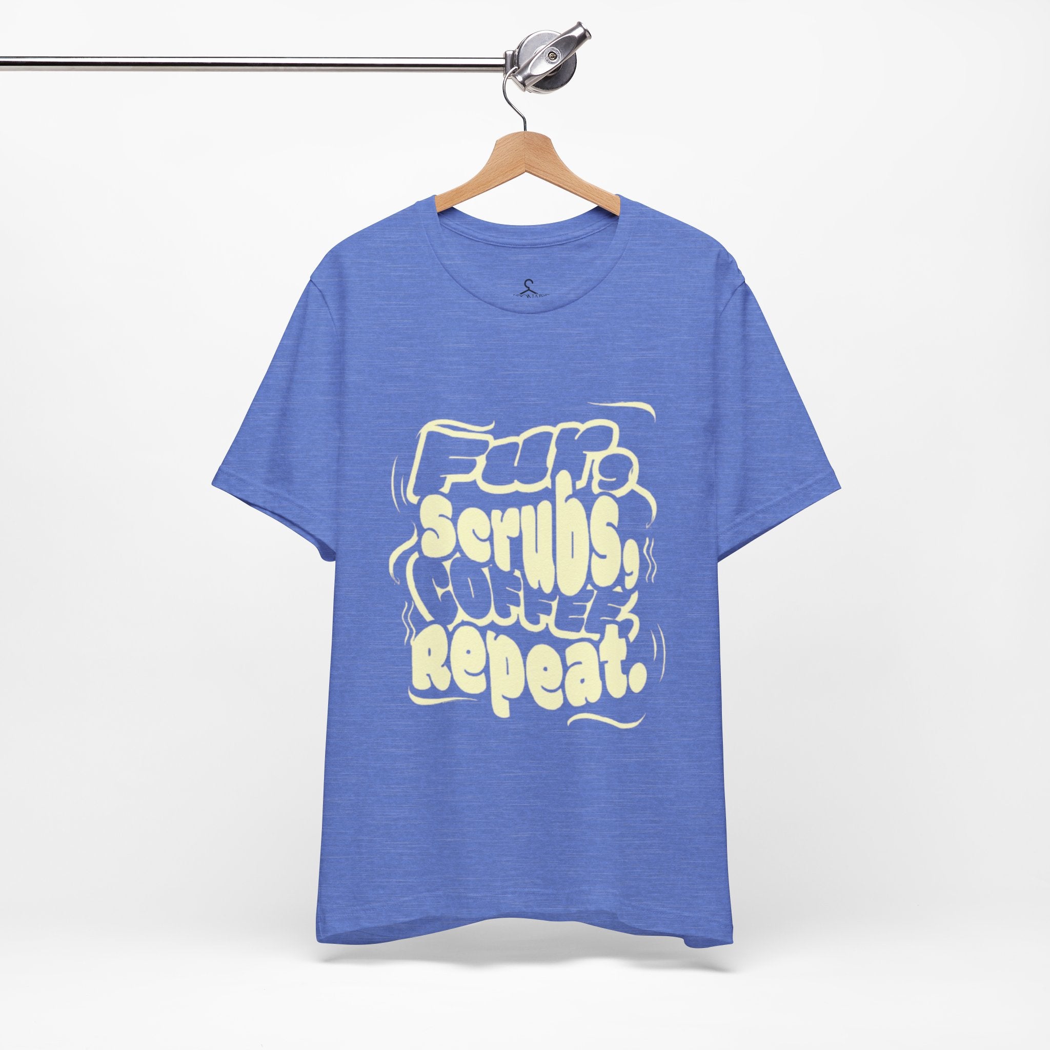 Fur Scrub Coffee Repeat T-Shirt – Funny Nurse Pet Lover Tee