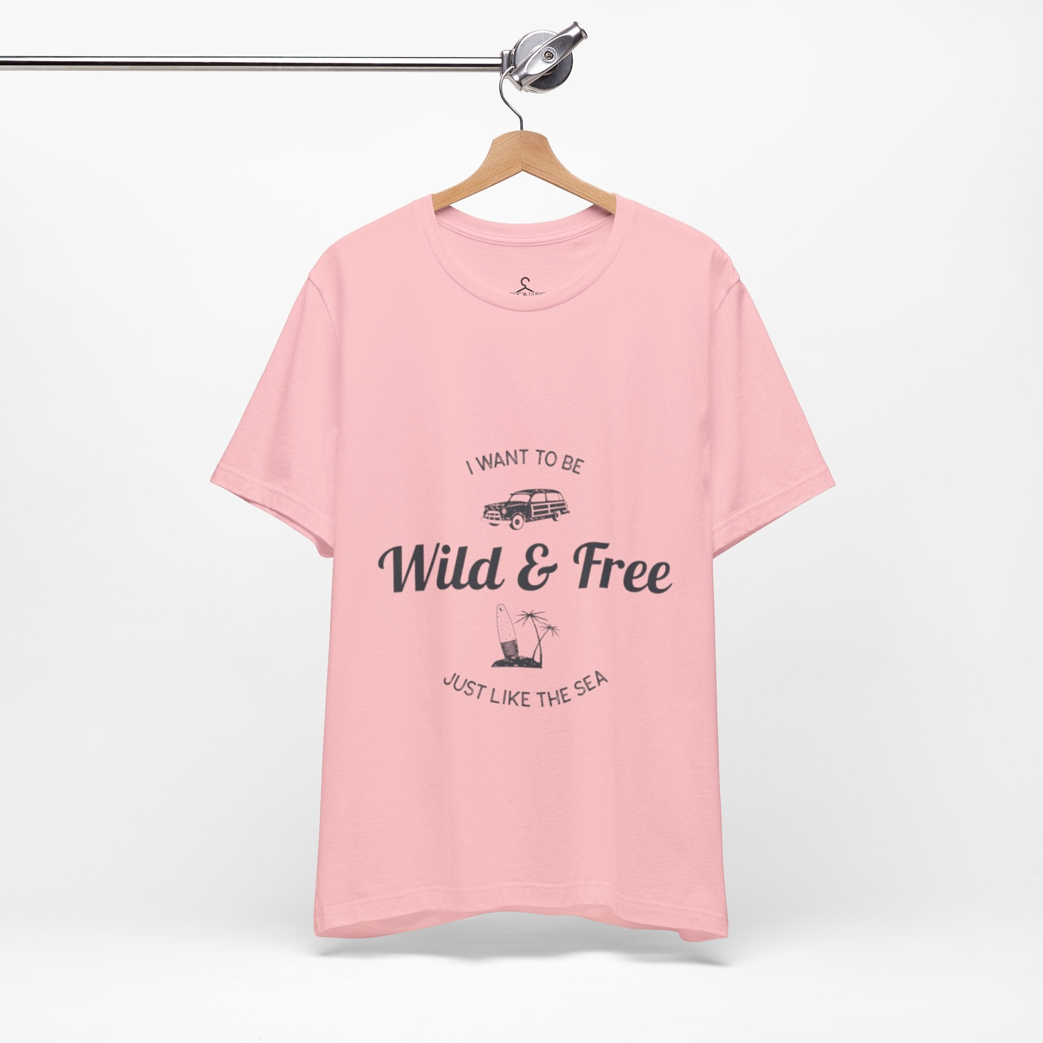 Wild and Free Adventure T-Shirt – Vintage Car & Tree Outdoor Graphic Tee
