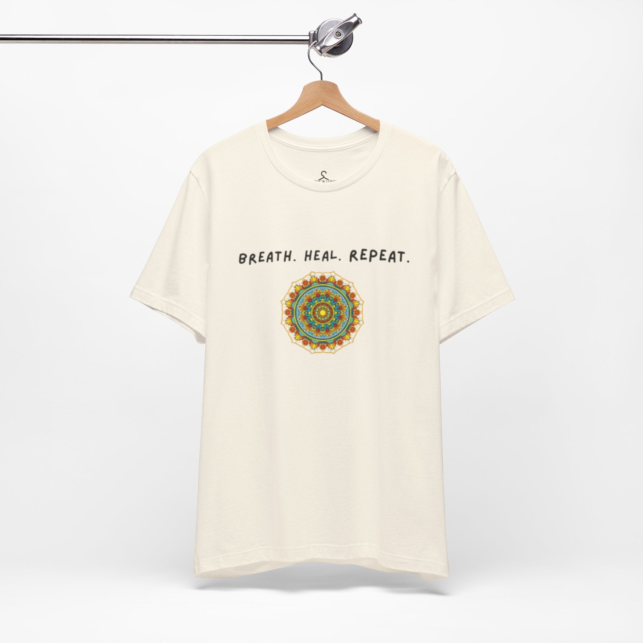 Heal Breathe Repeat T-Shirt – Yoga Mindfulness Meditation Graphic Tee (Unisex)