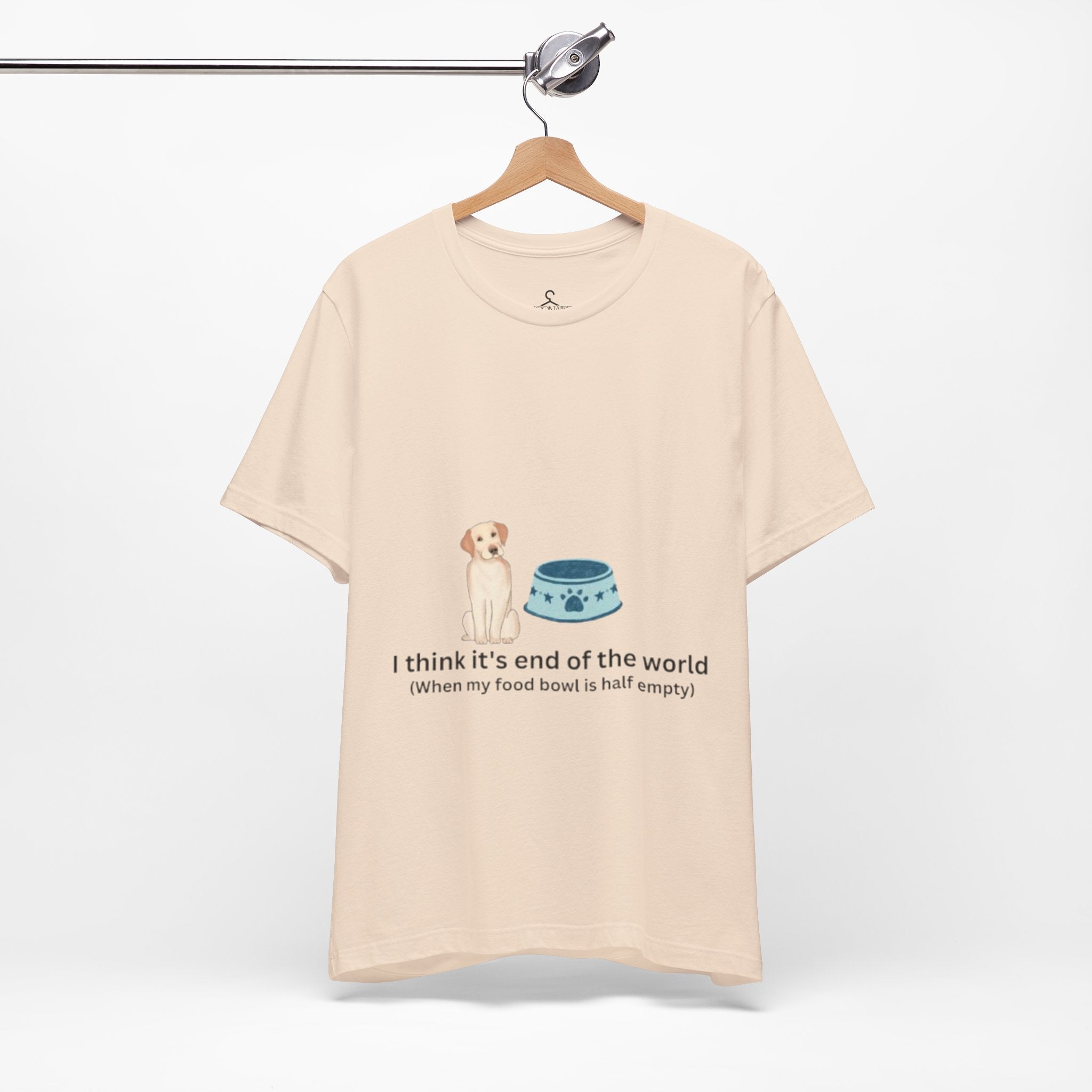 Funny Dog Food Bowl T-Shirt – End of the World Quote Tee for Dog Lovers