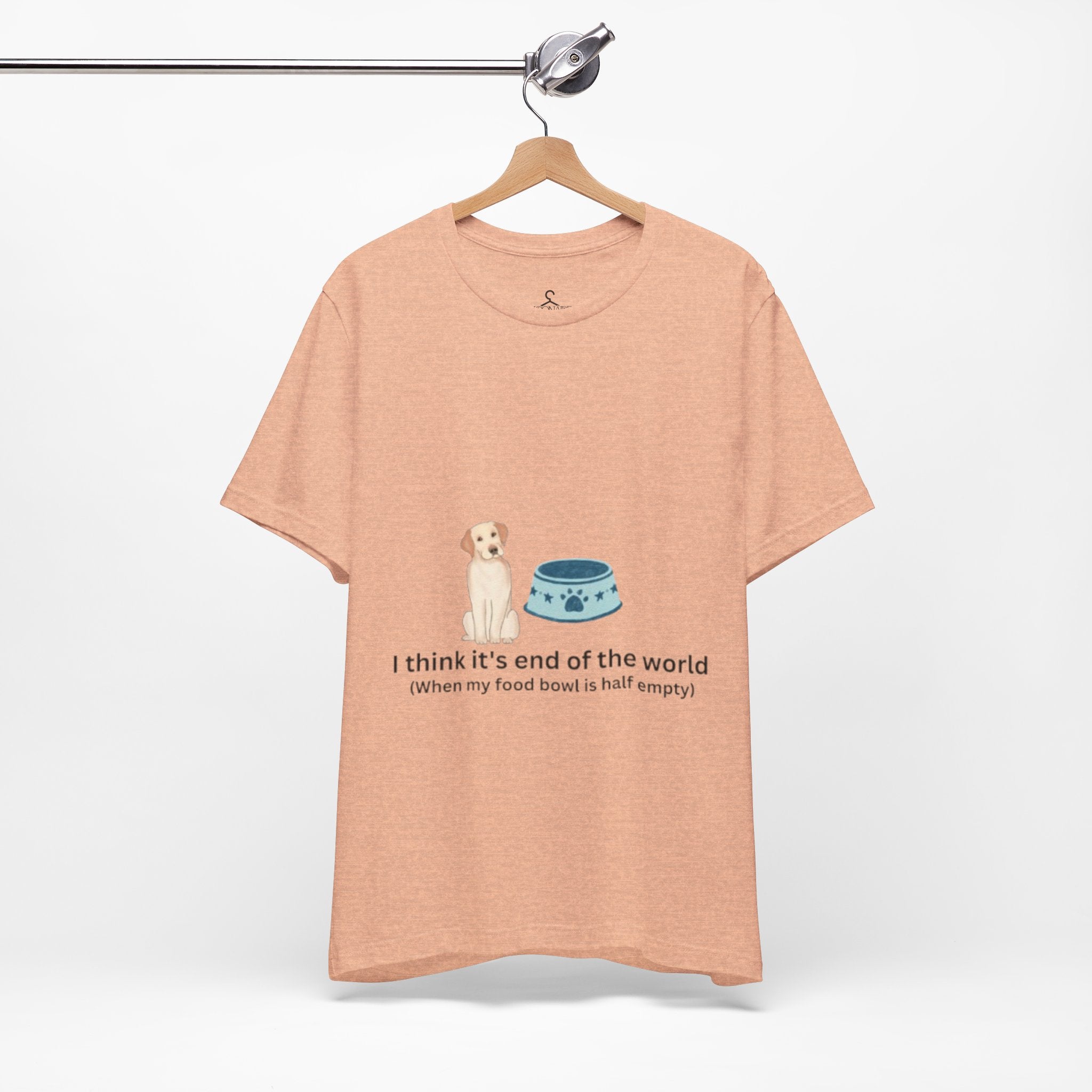 Funny Dog Food Bowl T-Shirt – End of the World Quote Tee for Dog Lovers