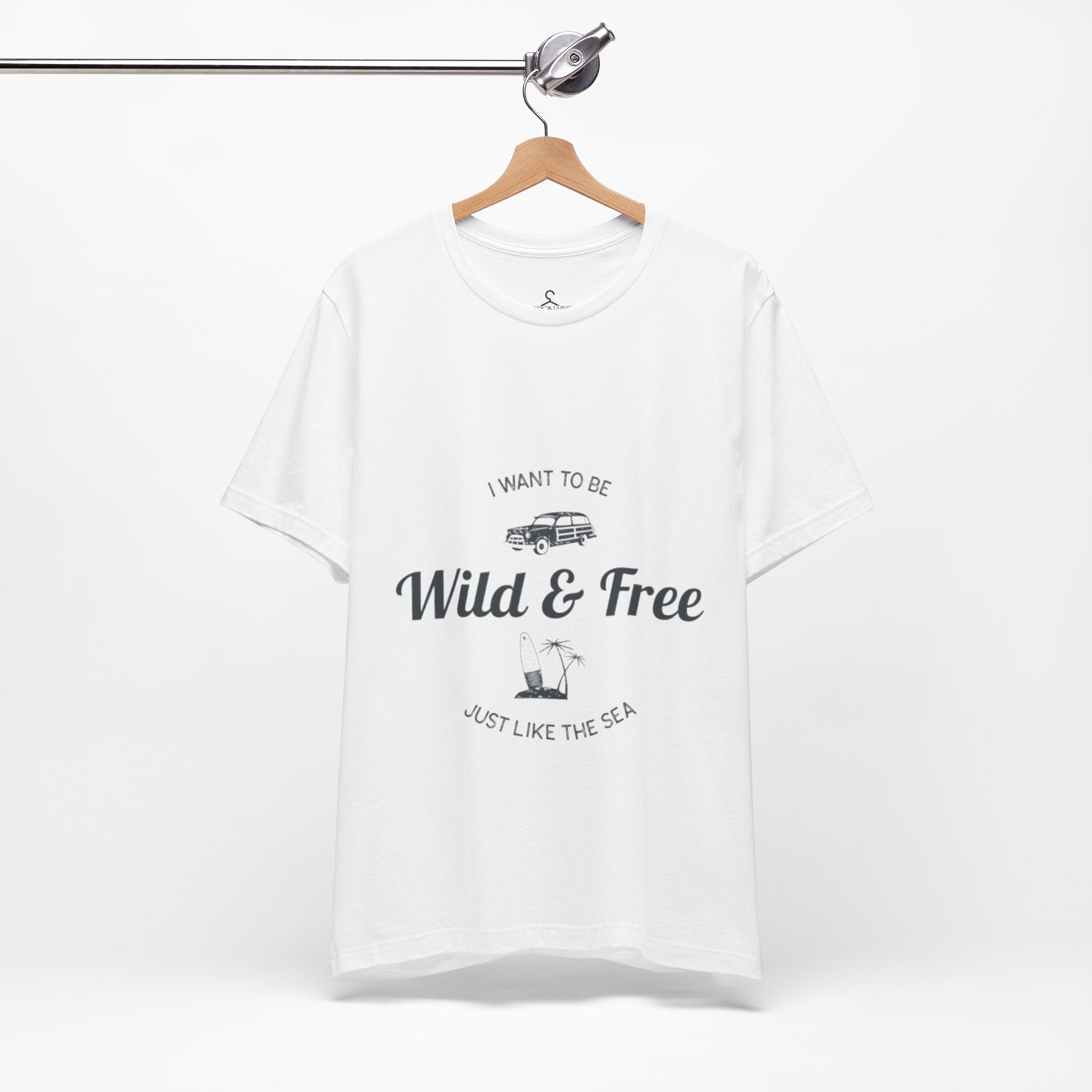 Wild and Free Adventure T-Shirt – Vintage Car & Tree Outdoor Graphic Tee