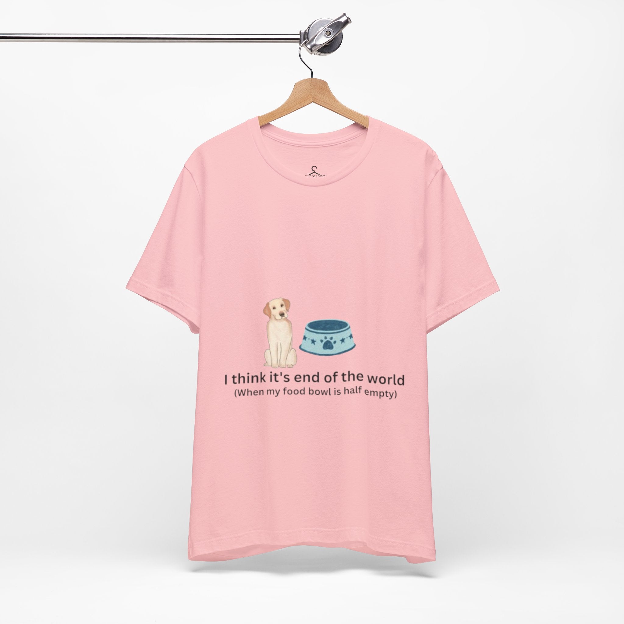 Funny Dog Food Bowl T-Shirt – End of the World Quote Tee for Dog Lovers