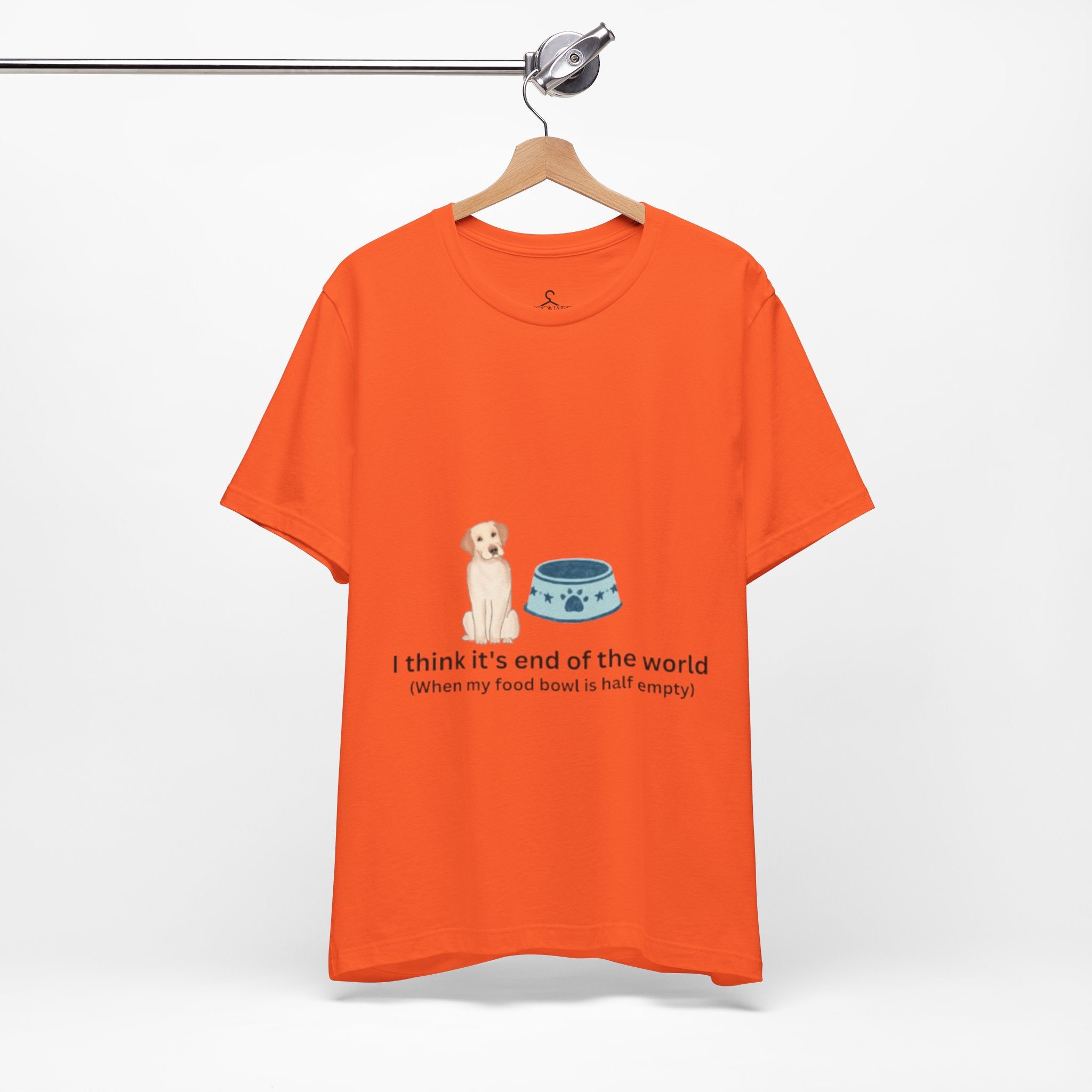 Funny Dog Food Bowl T-Shirt – End of the World Quote Tee for Dog Lovers