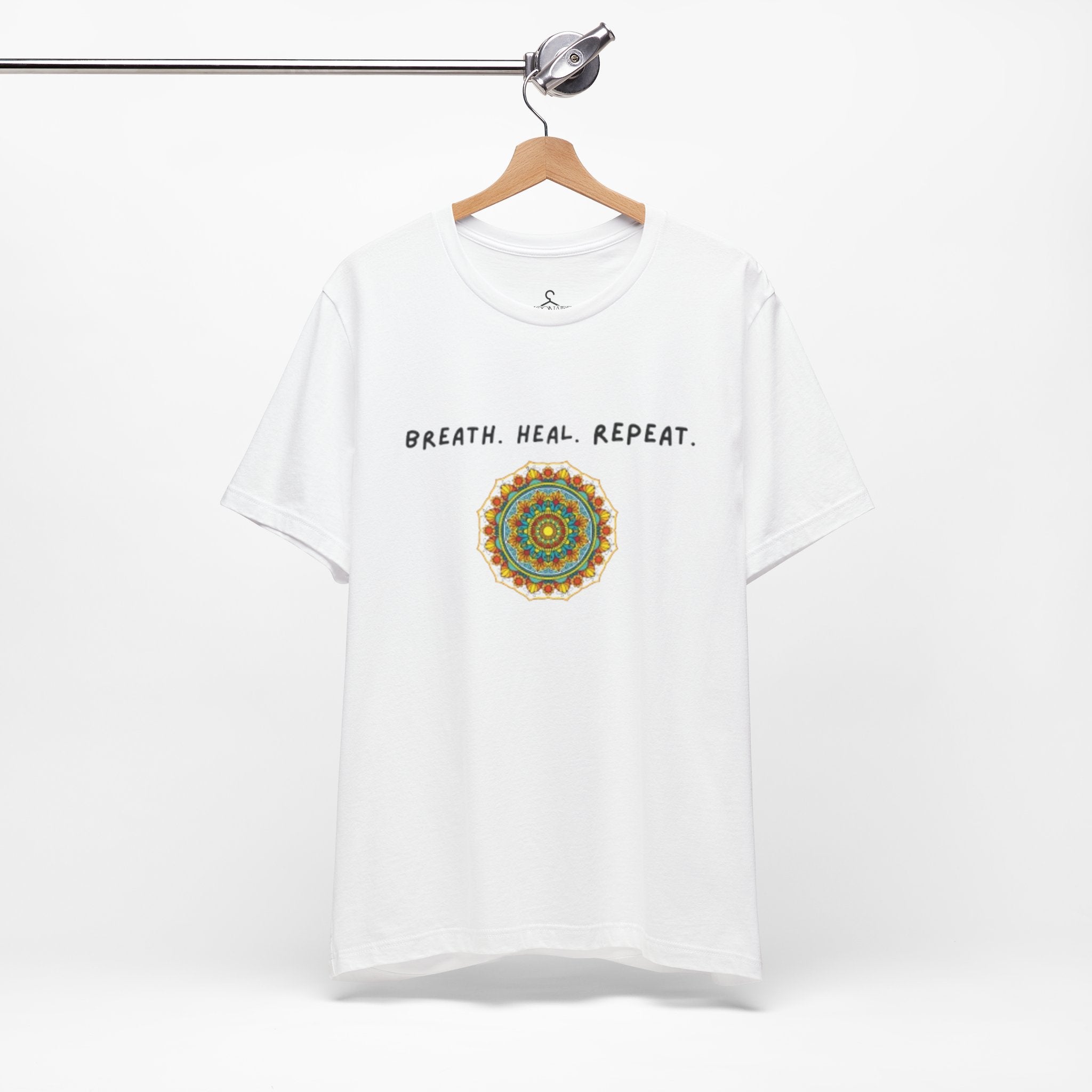 Heal Breathe Repeat T-Shirt – Yoga Mindfulness Meditation Graphic Tee (Unisex)