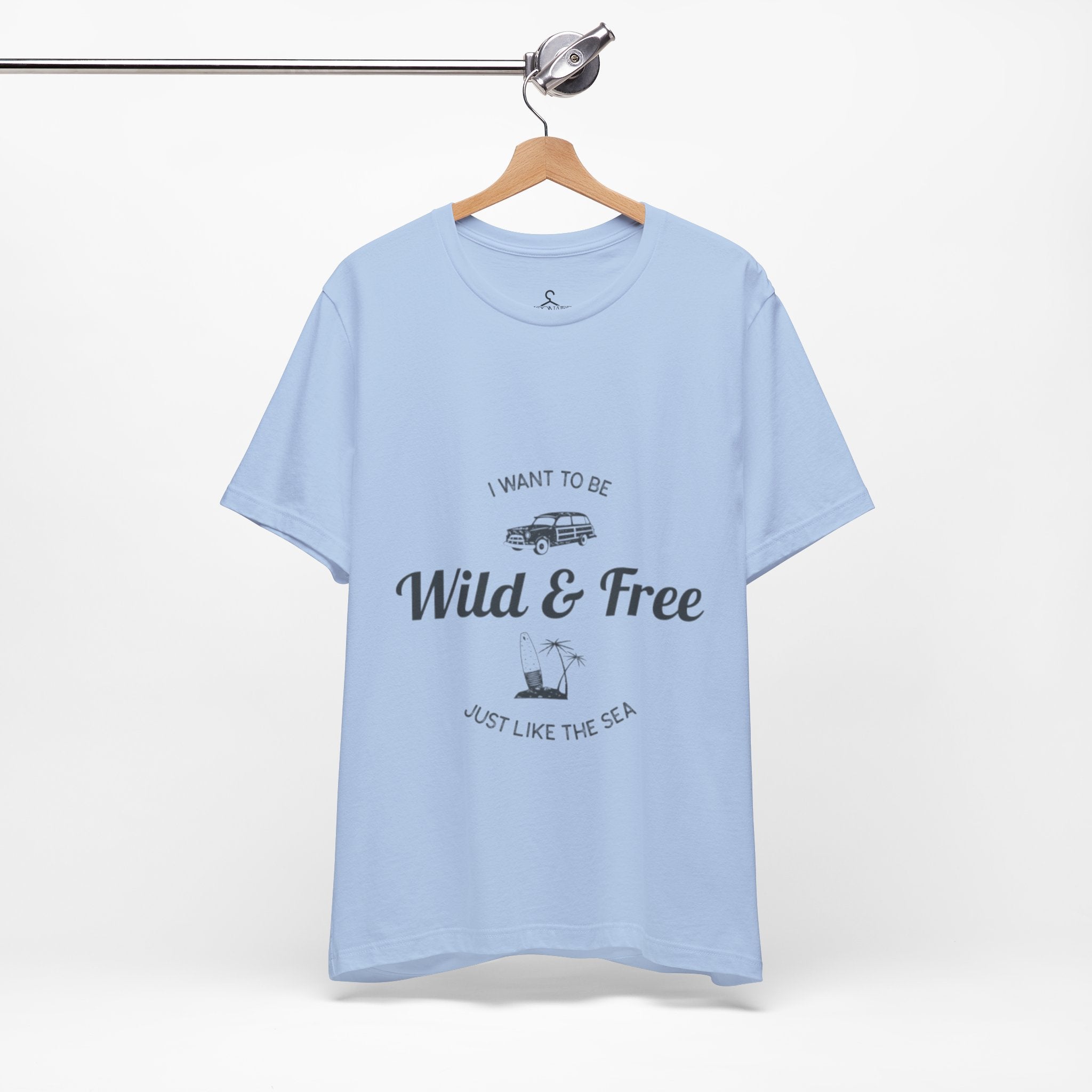 Wild and Free Adventure T-Shirt – Vintage Car & Tree Outdoor Graphic Tee