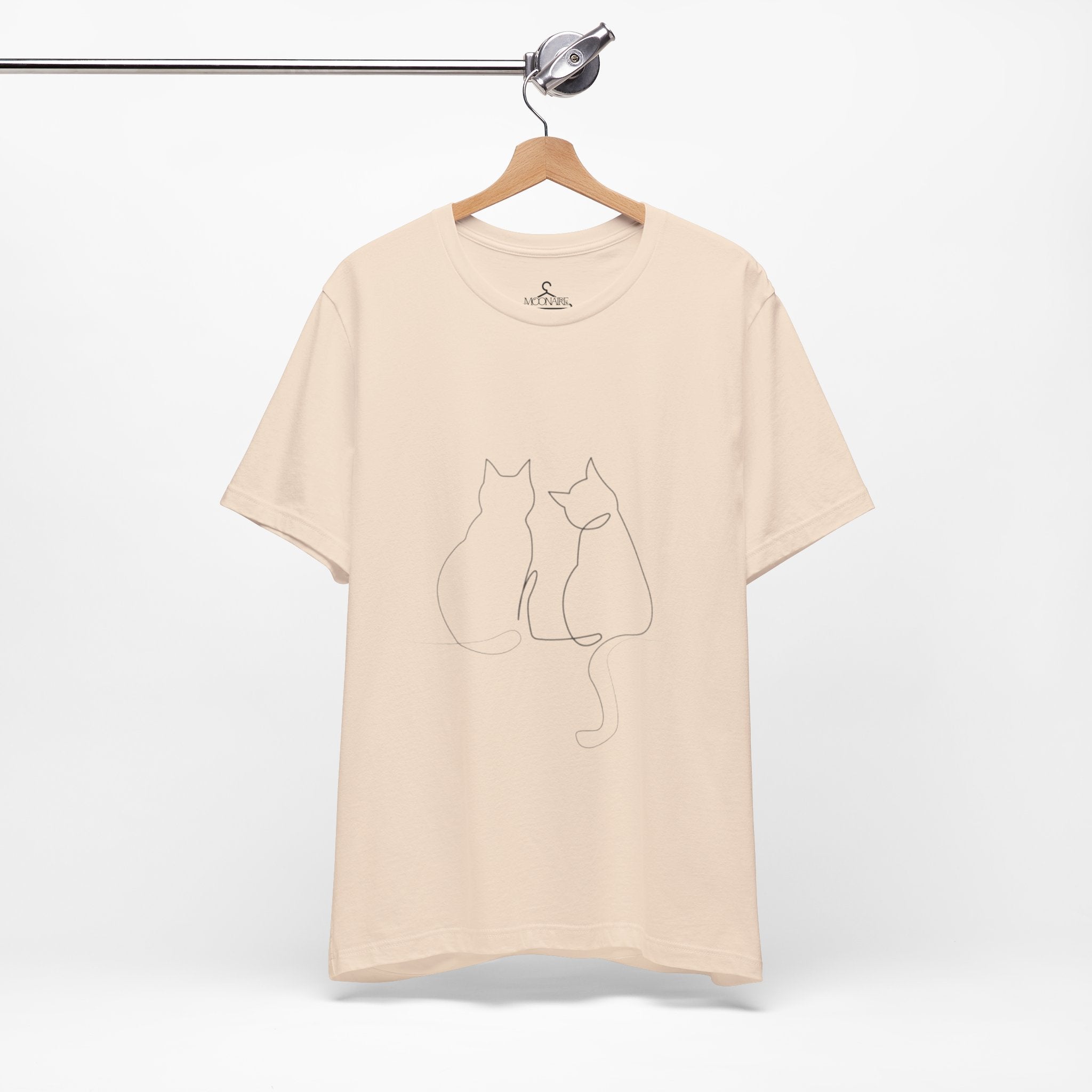 Minimal Cat Outline T-Shirt