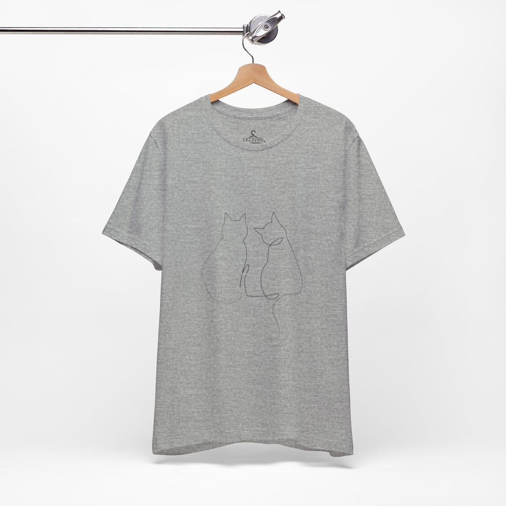 Minimal Cat Outline T-Shirt
