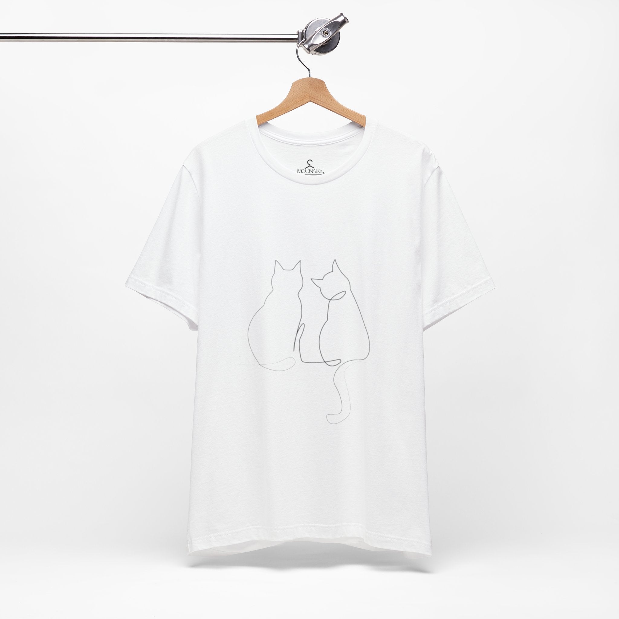 Minimal Cat Outline T-Shirt