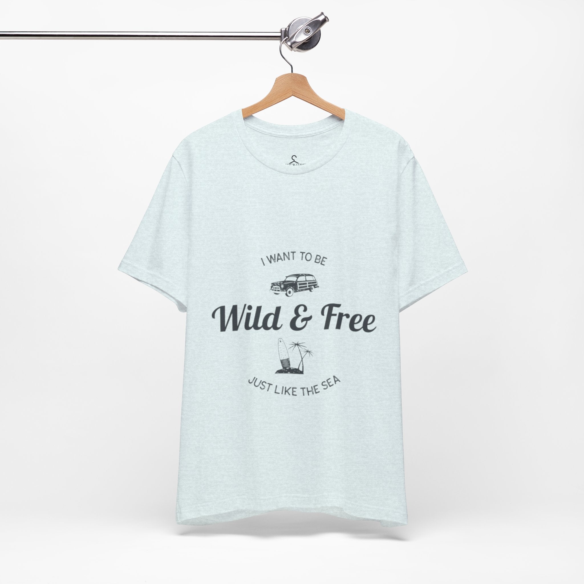 Wild and Free Adventure T-Shirt – Vintage Car & Tree Outdoor Graphic Tee