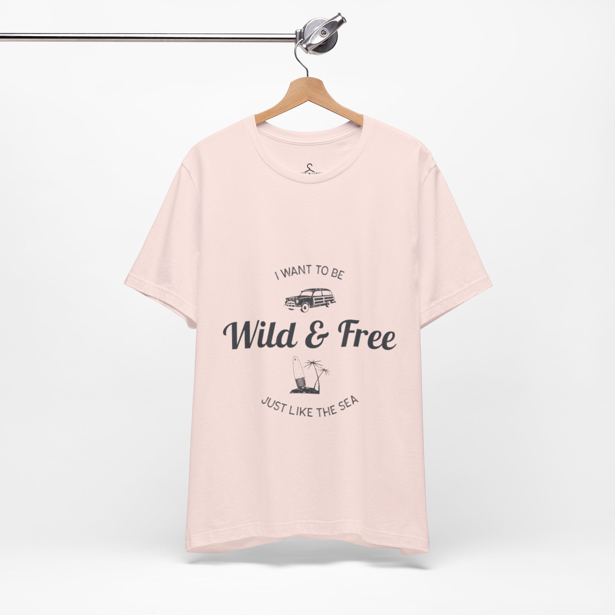 Wild and Free Adventure T-Shirt – Vintage Car & Tree Outdoor Graphic Tee