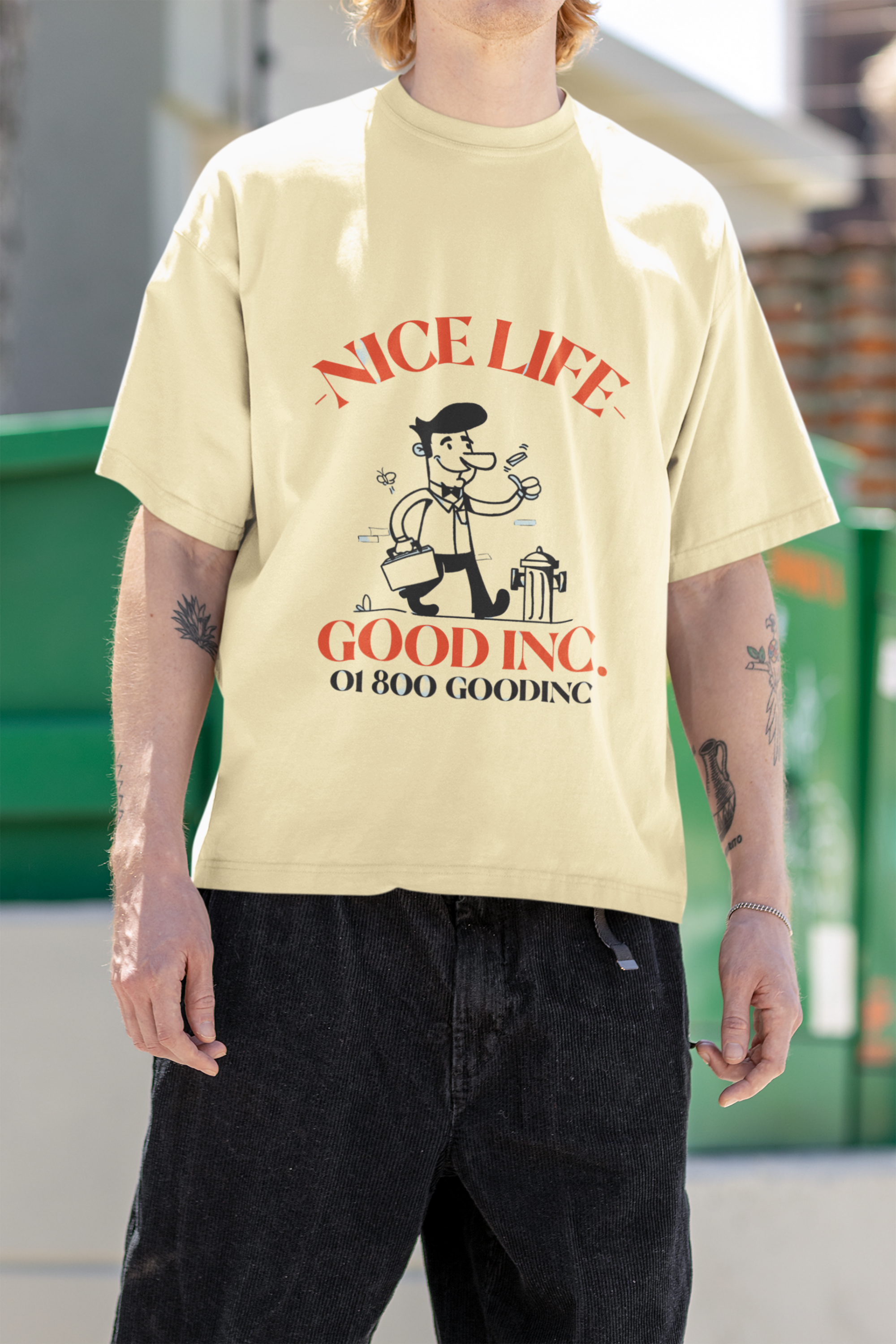 Retro Vintage Nice Life Gooding T-Shirt – Aesthetic Cartoon Graphic Tee