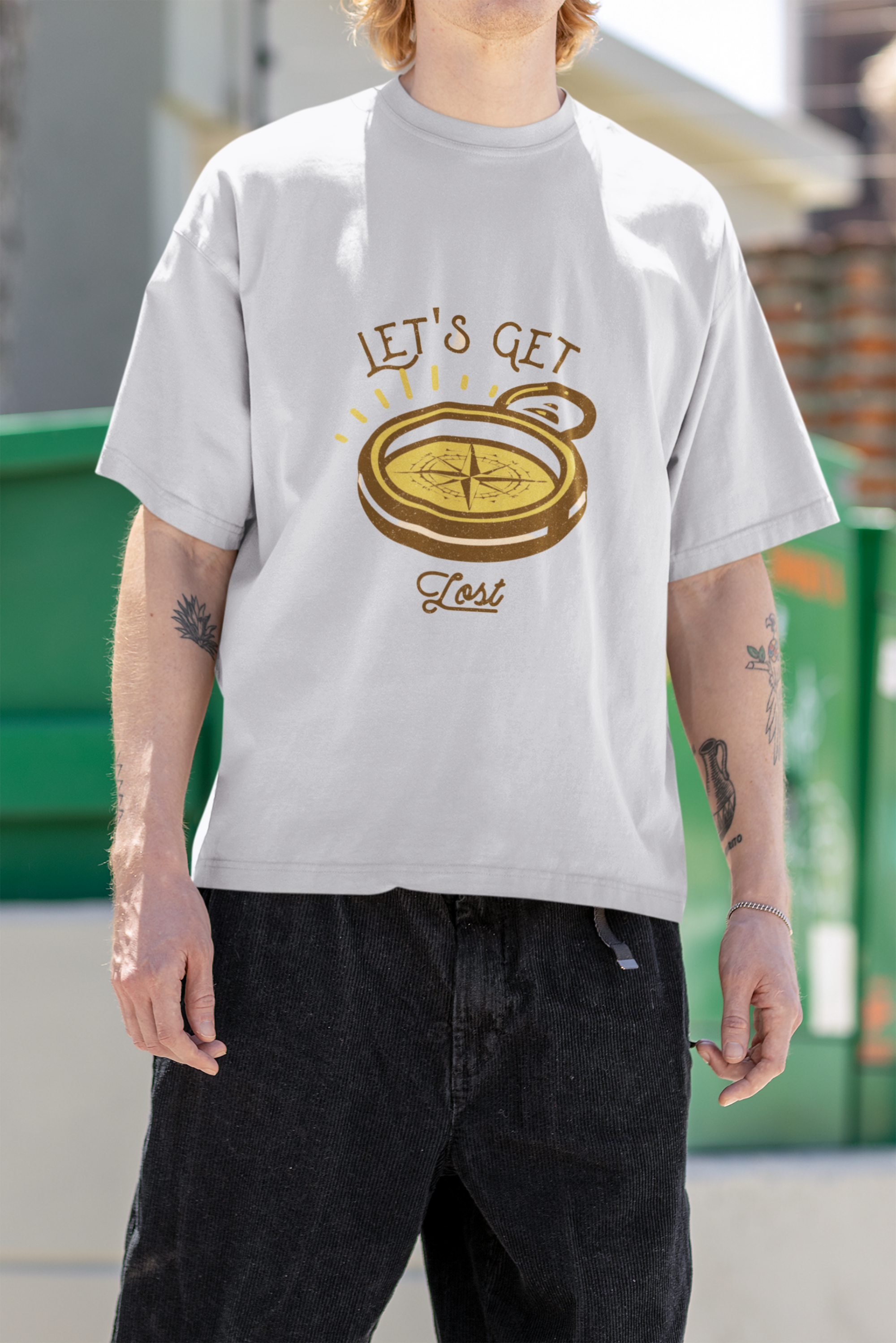 Let’s Get Lost T-Shirt – Compass Outdoor Adventure Travel Tee