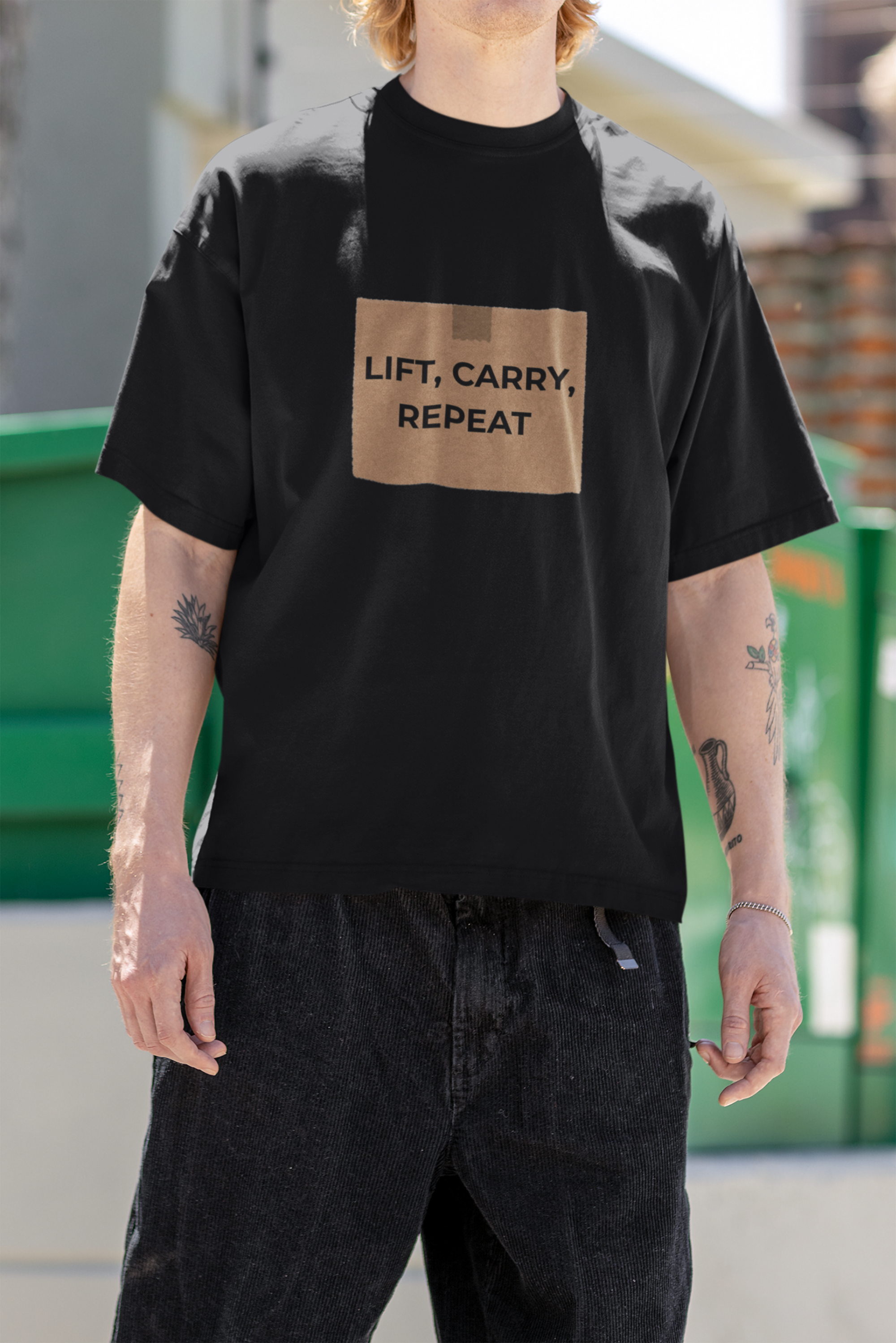 Lift Carry Repeat T-Shirt – Strength Training Fitness Graphic Tee (Unisex)