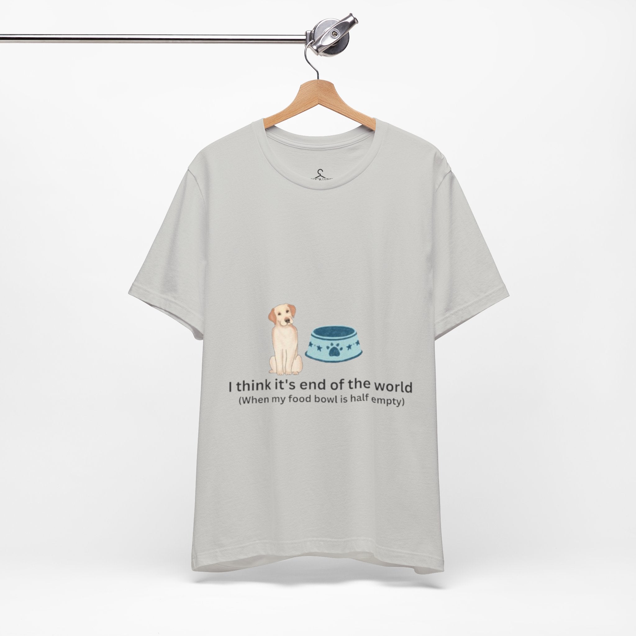 Funny Dog Food Bowl T-Shirt – End of the World Quote Tee for Dog Lovers