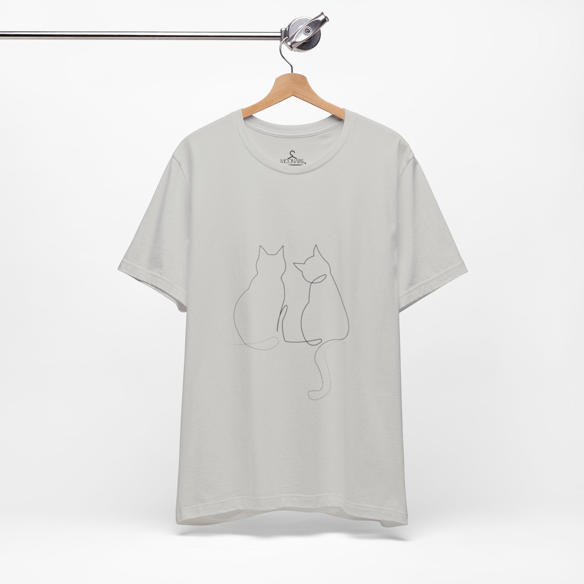 Minimal Cat Outline T-Shirt