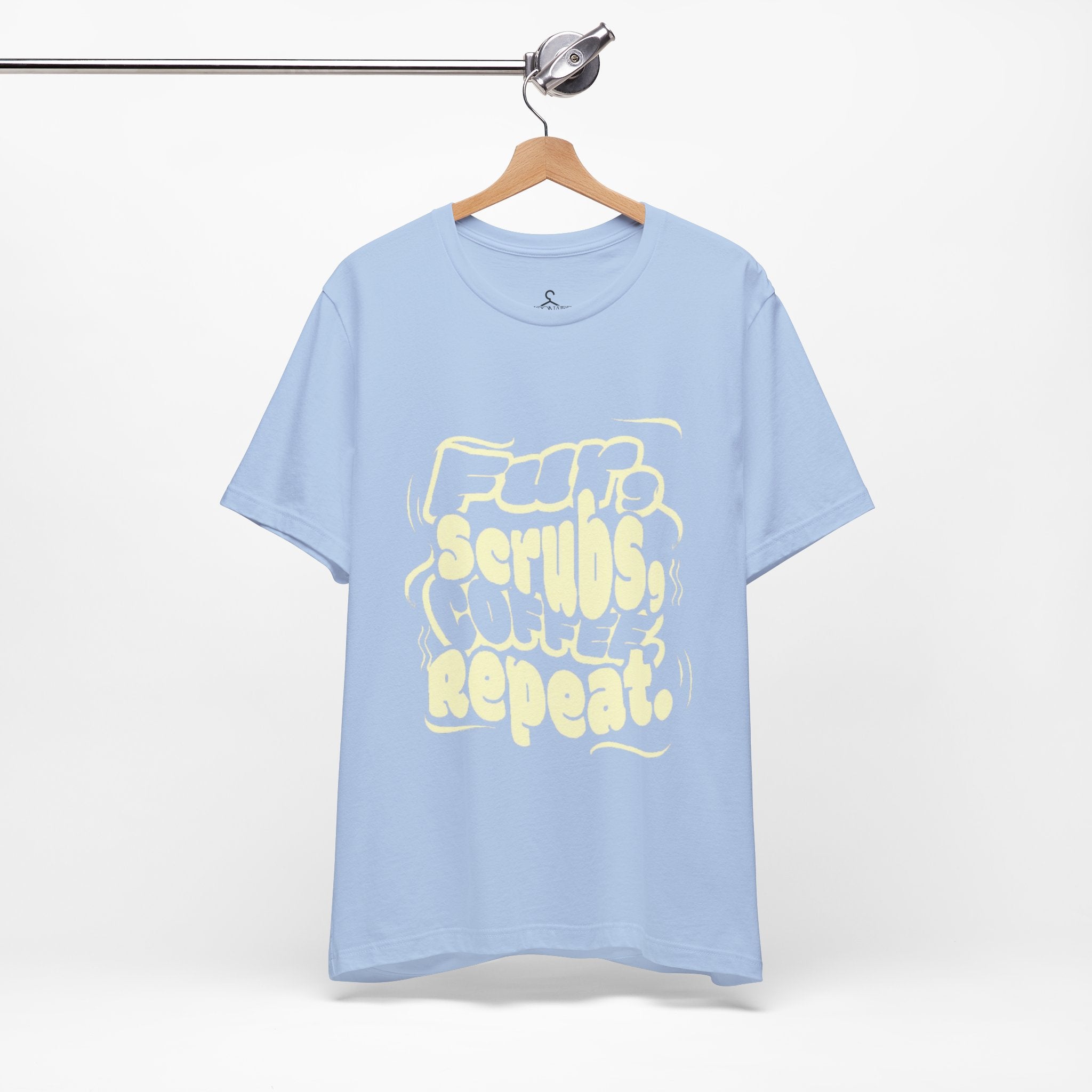 Fur Scrub Coffee Repeat T-Shirt – Funny Nurse Pet Lover Tee