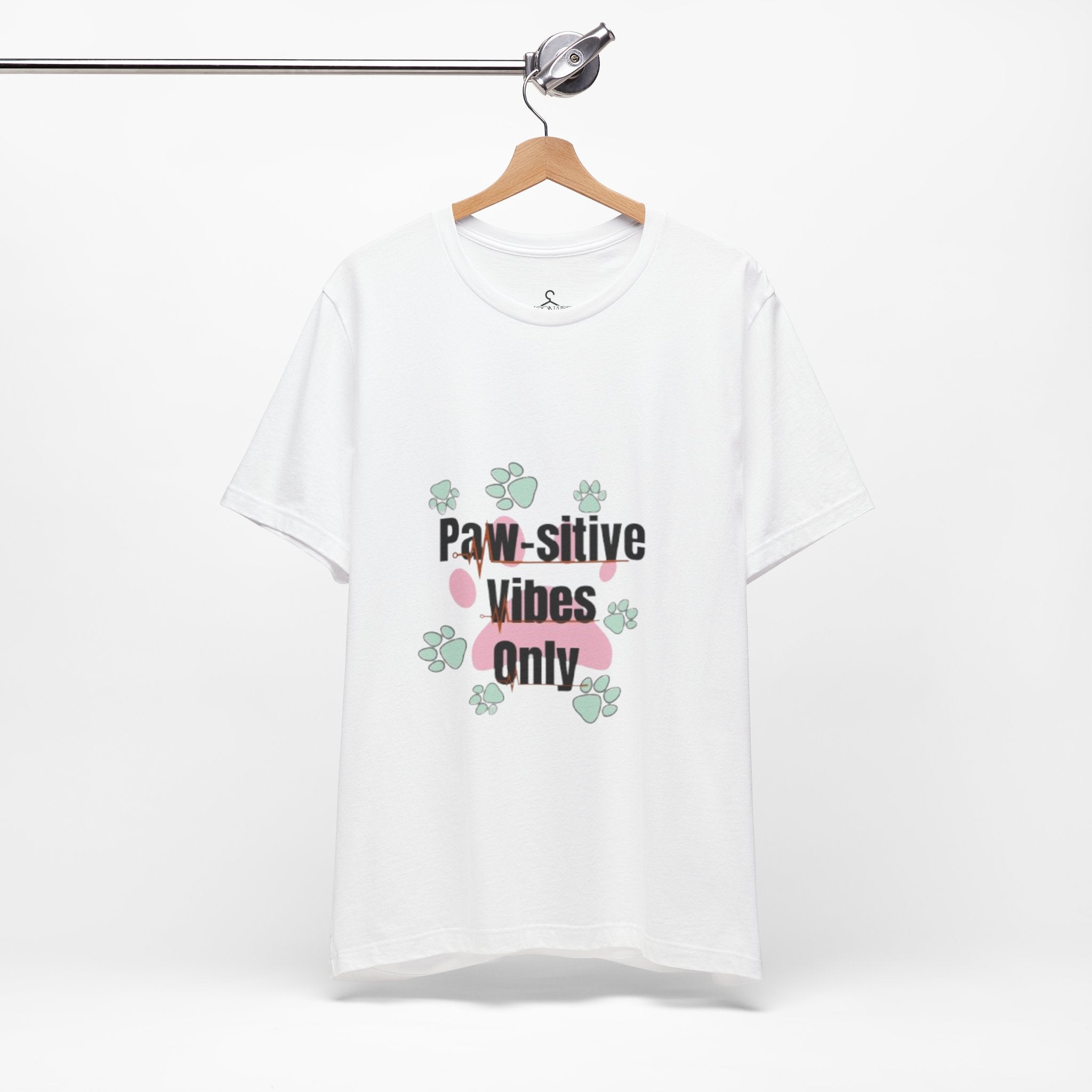 Paw-sitive Vibes T-Shirt – Cute Paws Graphic Tee for Pet Lovers